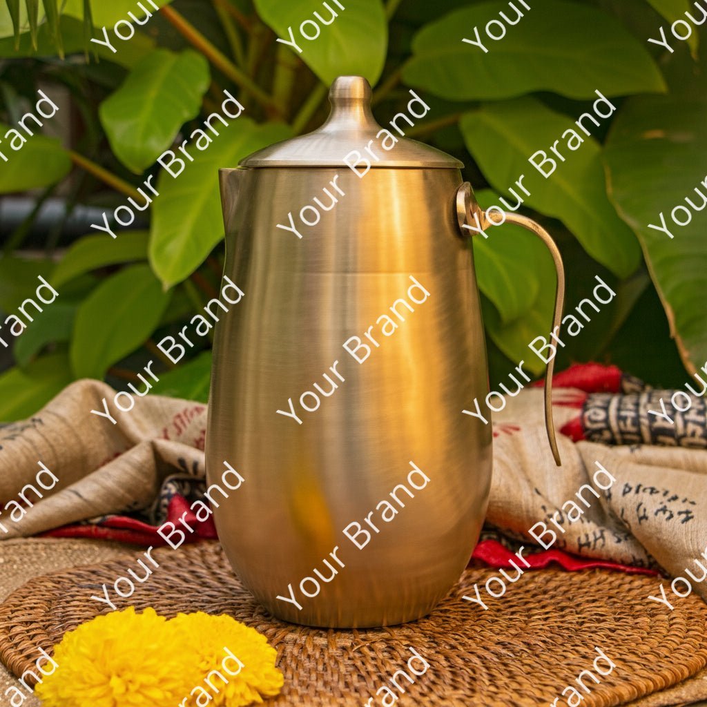 Ambi Beautiful Pure 100% Lead Free Kansa Water Jug Heavy Make, Best Quality -Small
