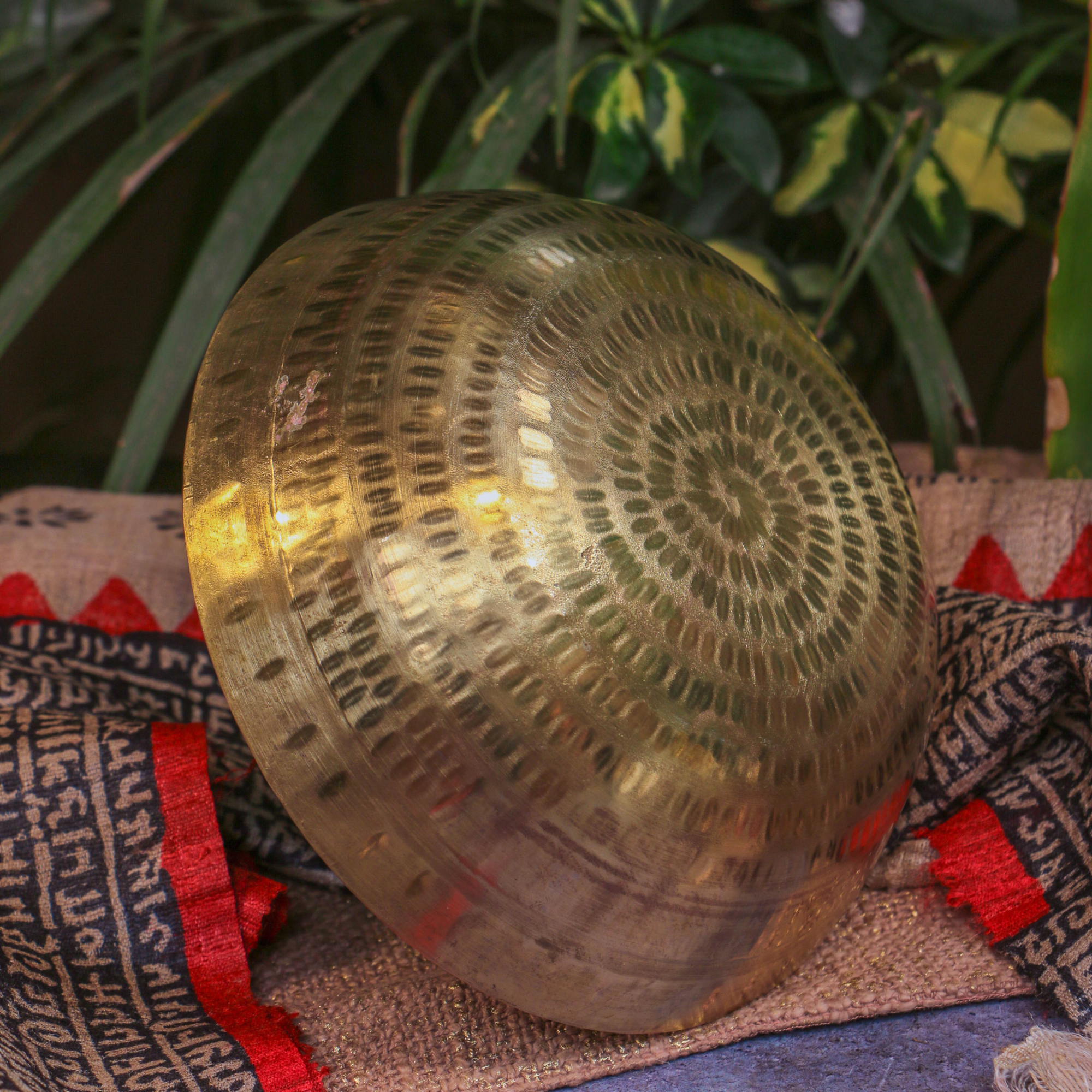 Ambi 100% Pure Brass Small 'Peetal ki Kadai with Kalai' - 10 inches Diameter