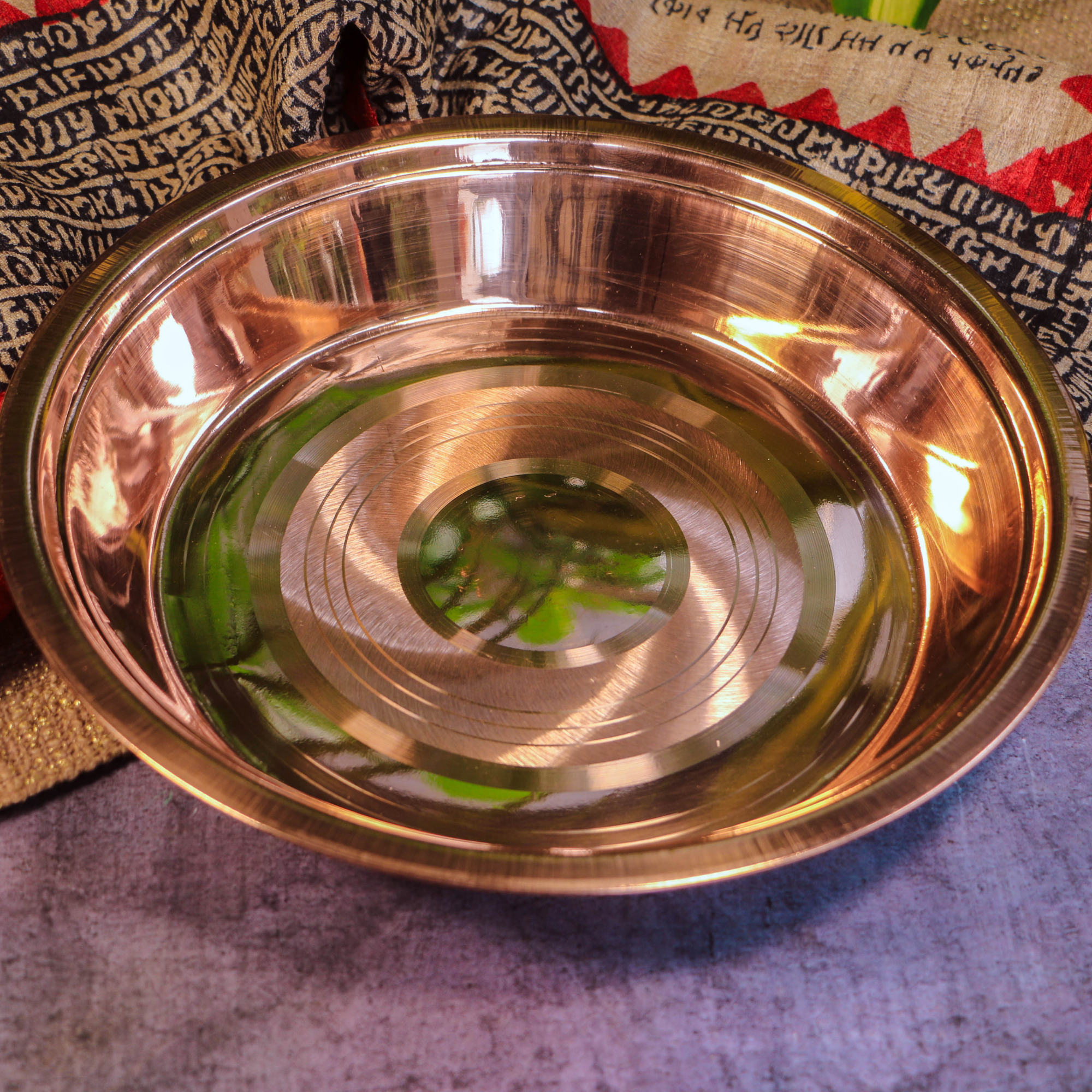 100% Pure Copper Traditional Parat - Medium Size - 11.5 inches diameter