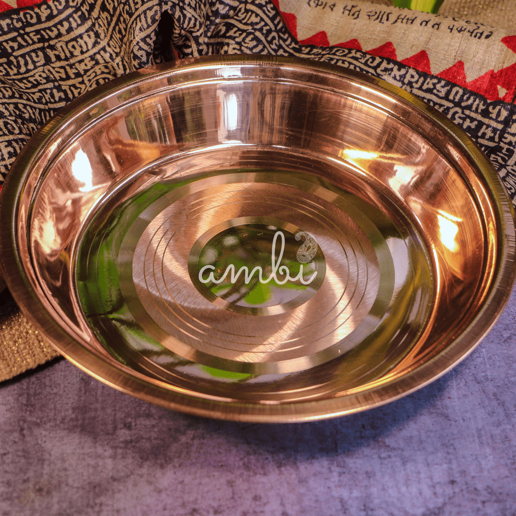 100% Pure Copper Traditional Parat - Medium Size - 11.5 inches diameter