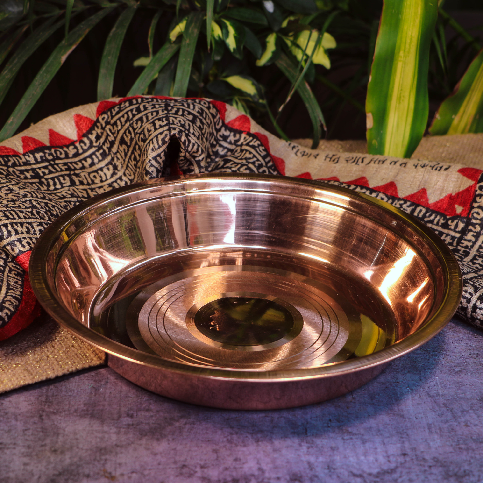 100% Pure Copper Traditional Parat - Medium Size - 11.5 inches diameter