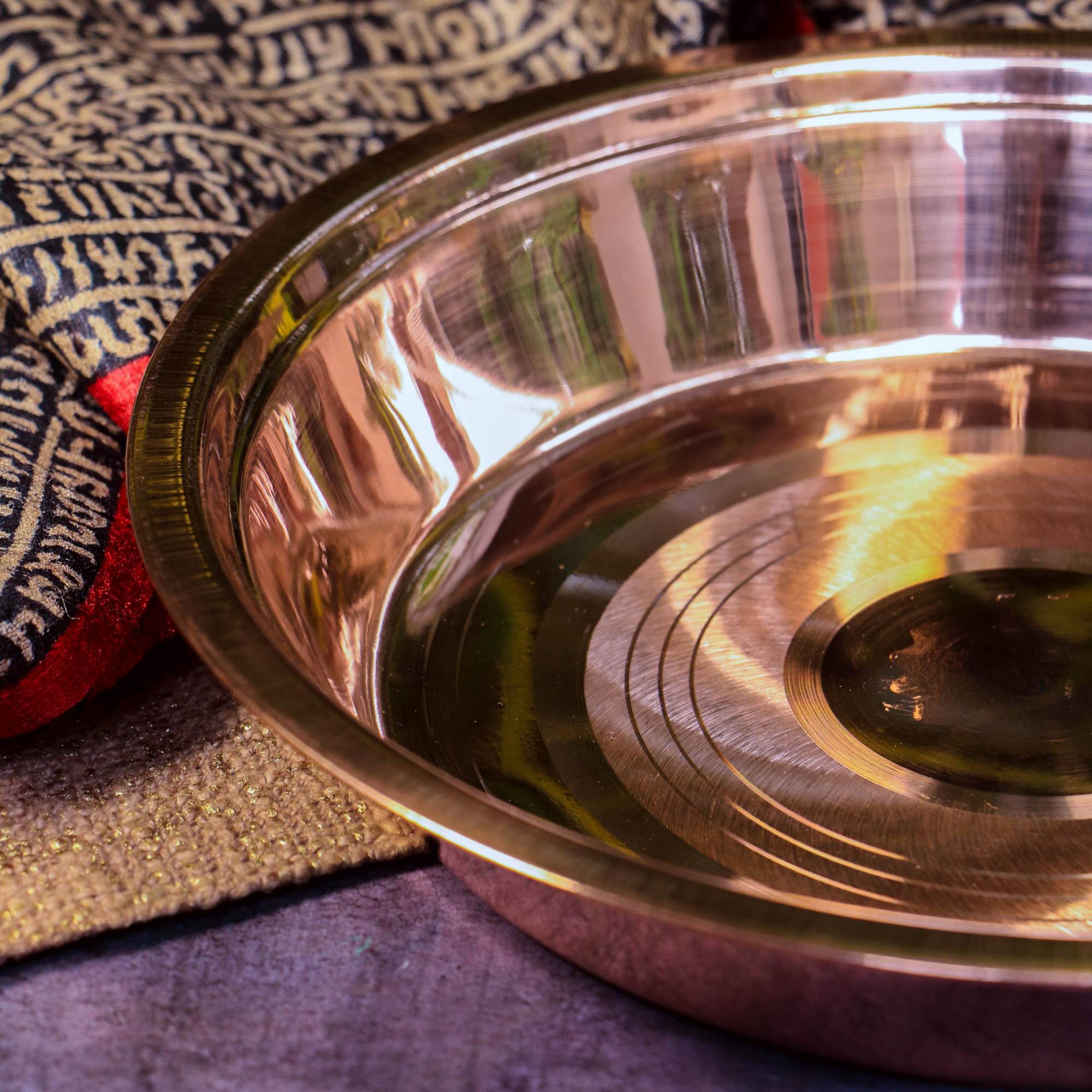 100% Pure Copper Traditional Parat - Medium Size - 11.5 inches diameter