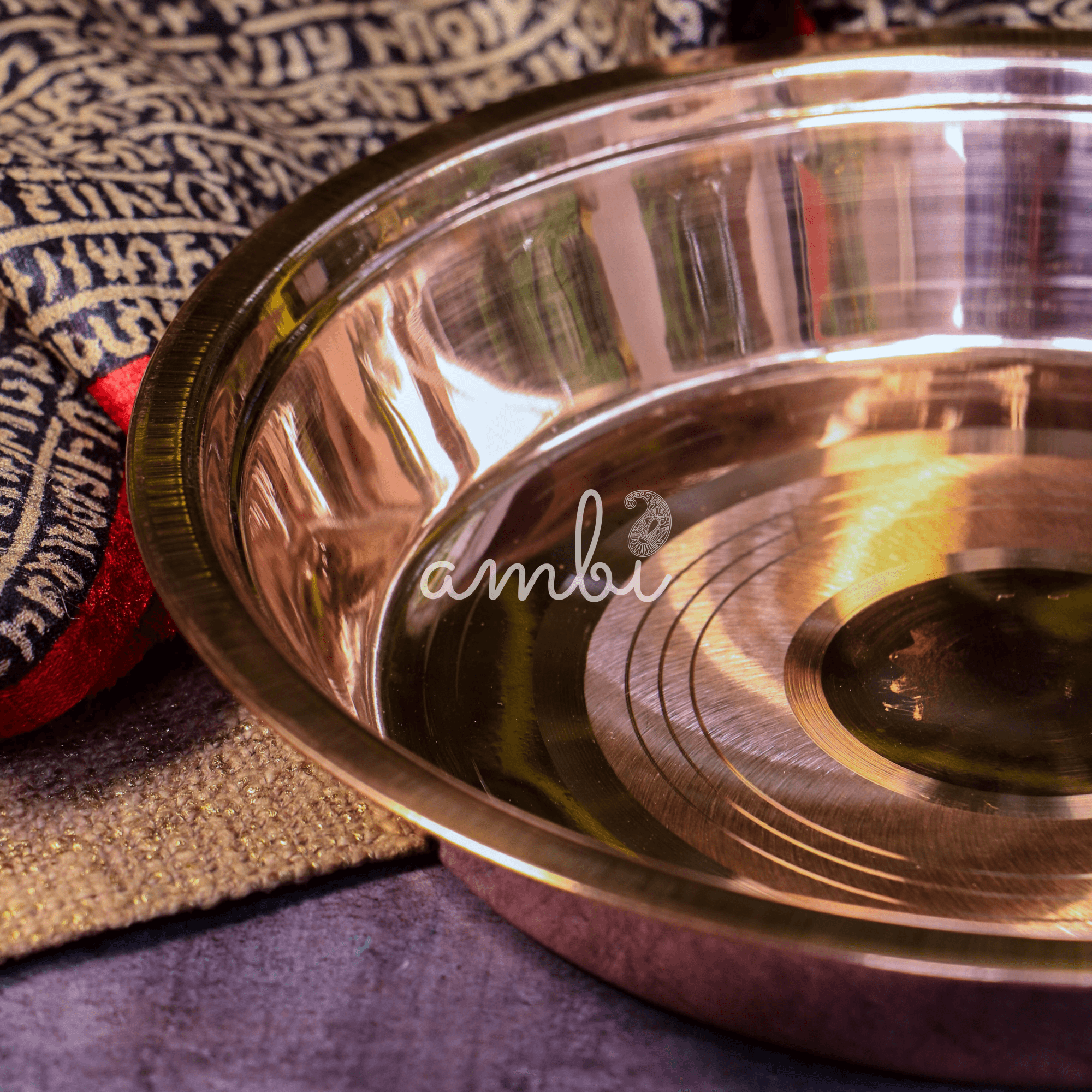 100% Pure Copper Traditional Parat - Medium Size - 11.5 inches diameter