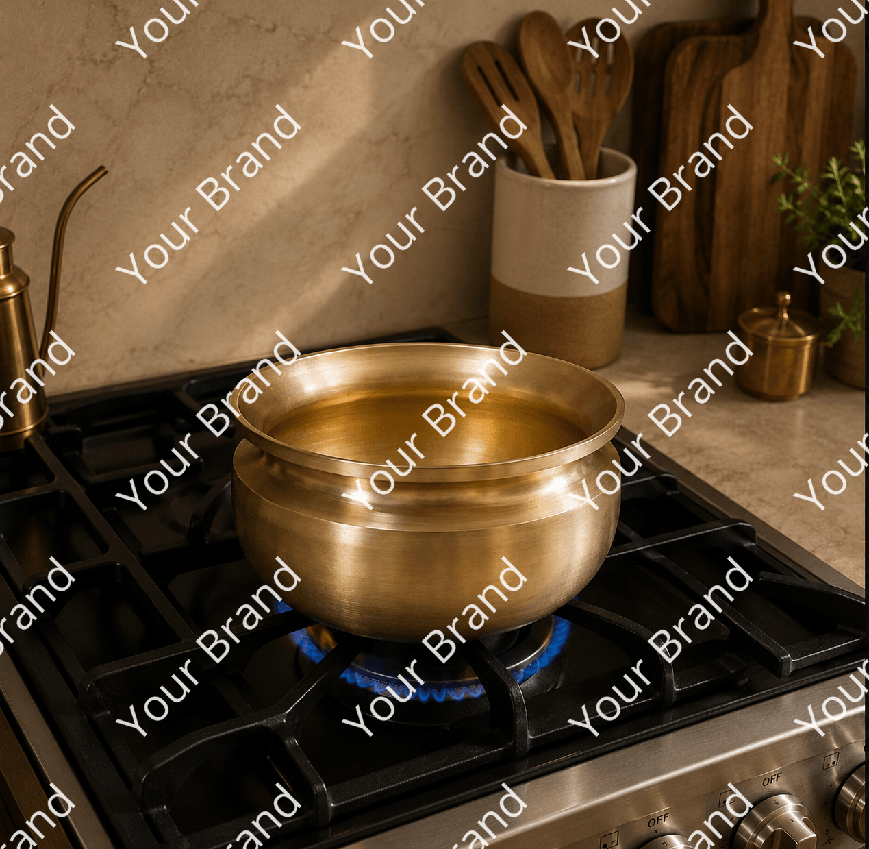 Ambi Pure Kansa Cooking Pot — Traditional Heavy-Grade Bronze Milk Boiling Pot |Medium -1.5 litres|