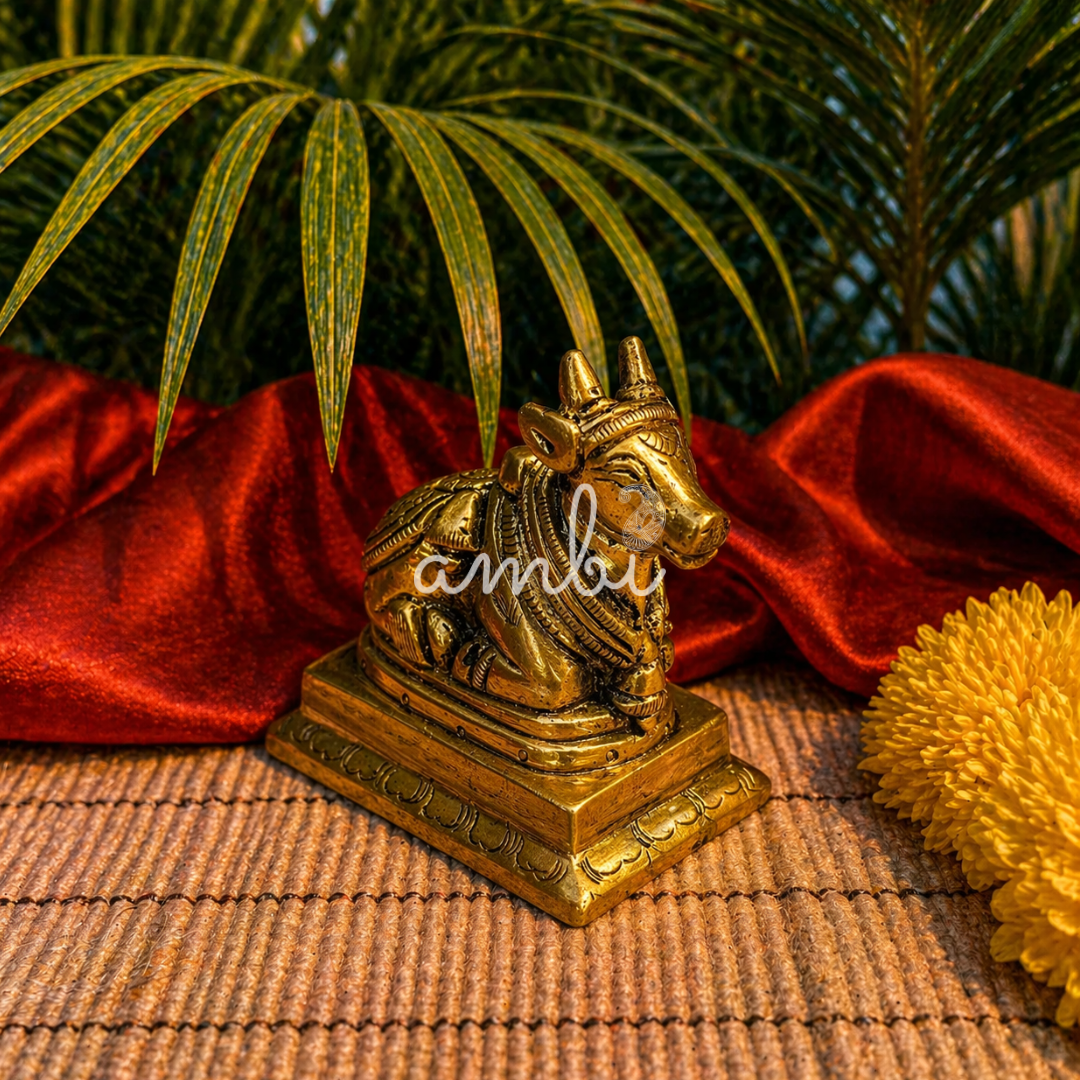Ambi Pure Brass Nandi Maharaj Murti - 447 Grams