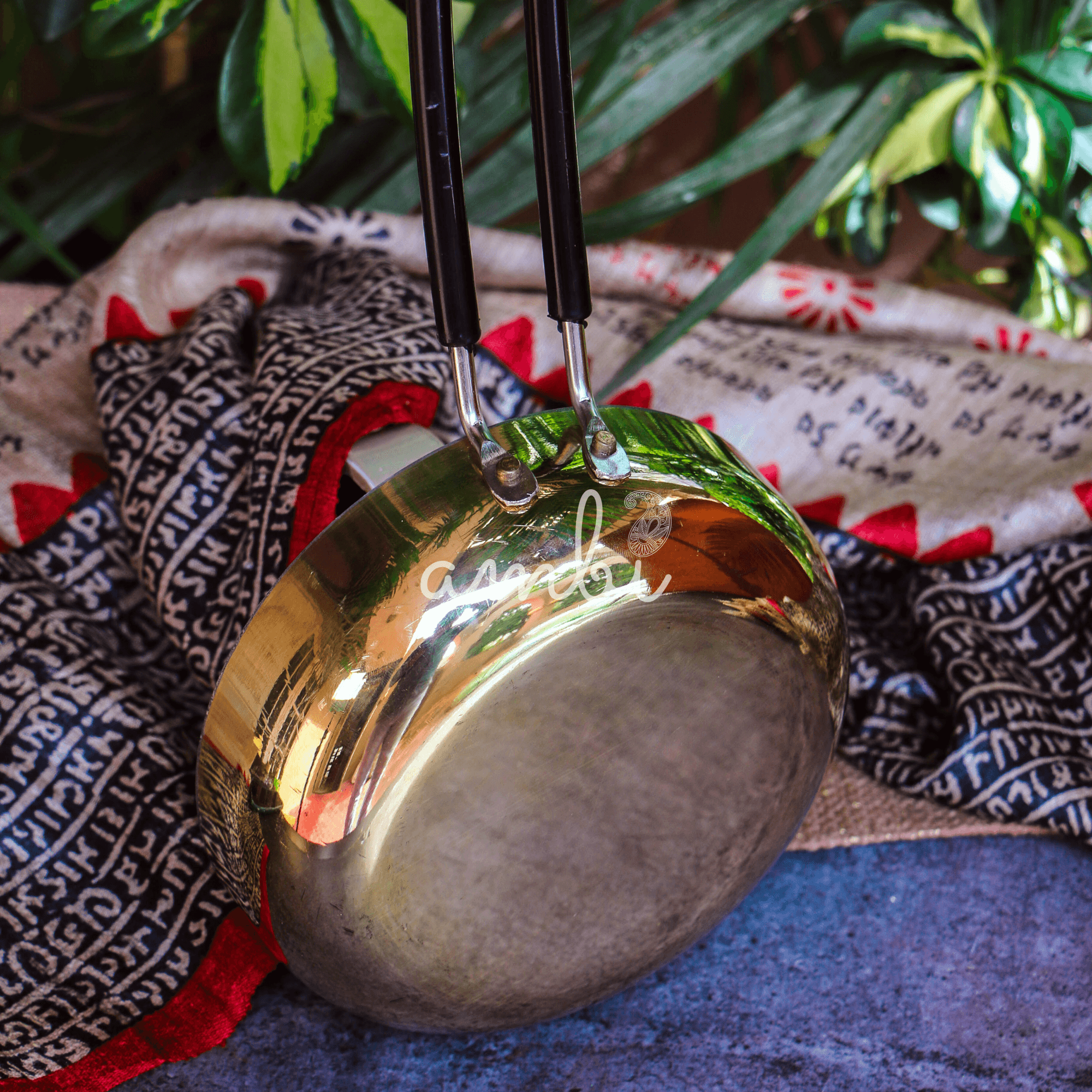 Pure Brass Sauce Pan with 'Kalai' Tin Coating - 7.0 inches Diameter