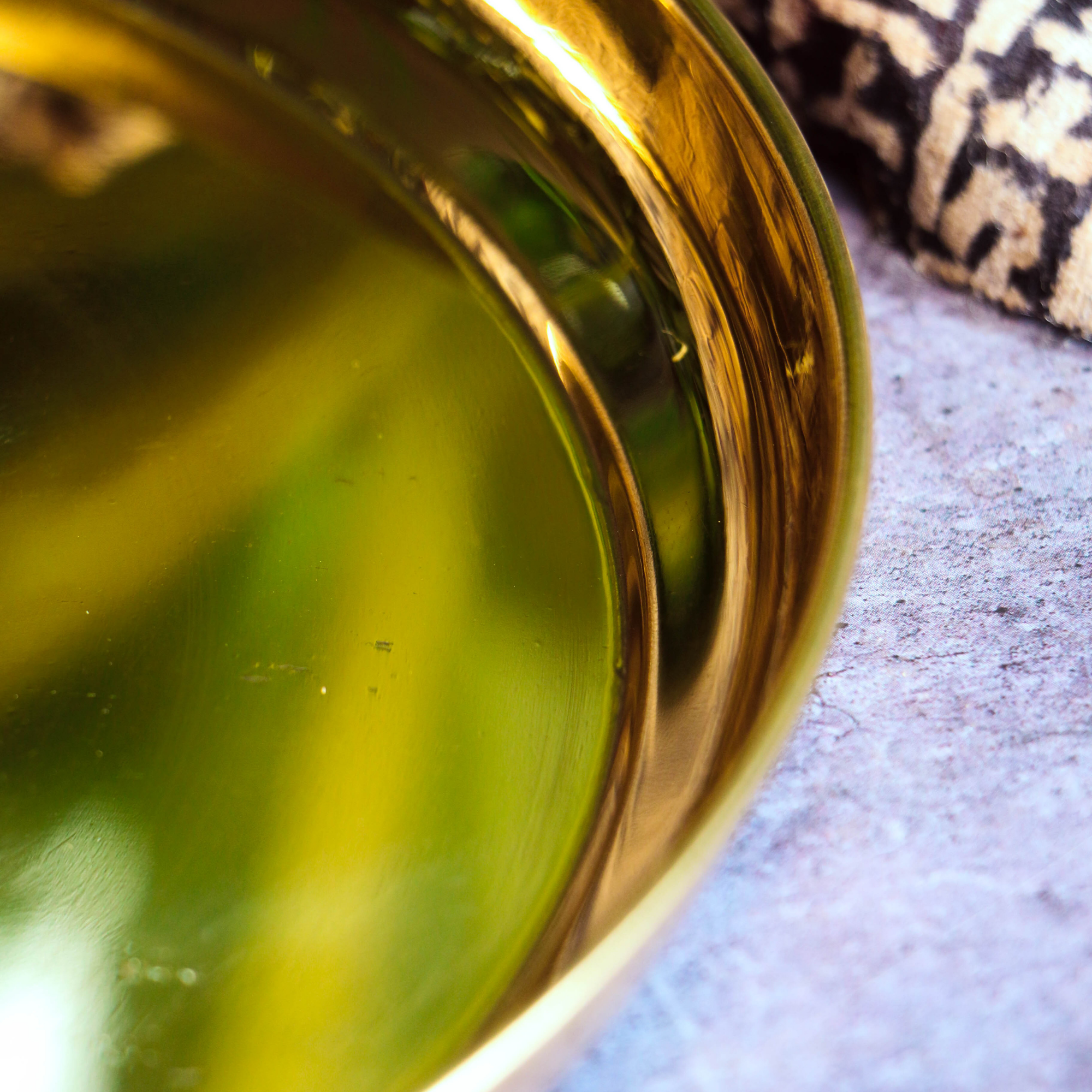 Ambi Pure Brass Peetal Multipurpose Plate For Pooja / Ceremonies / Food - 10 inches Diameter