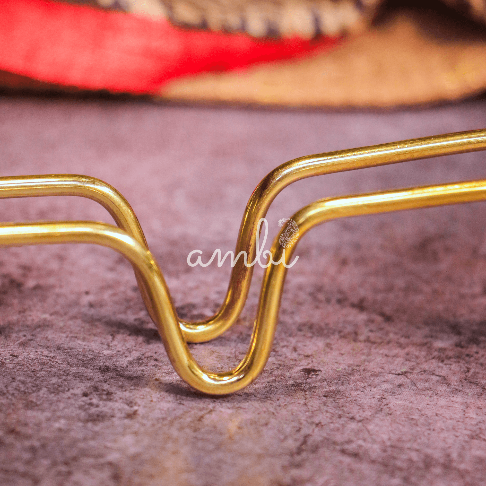 Pure Brass Tadka Pan With Handle and Protective Tin Coating