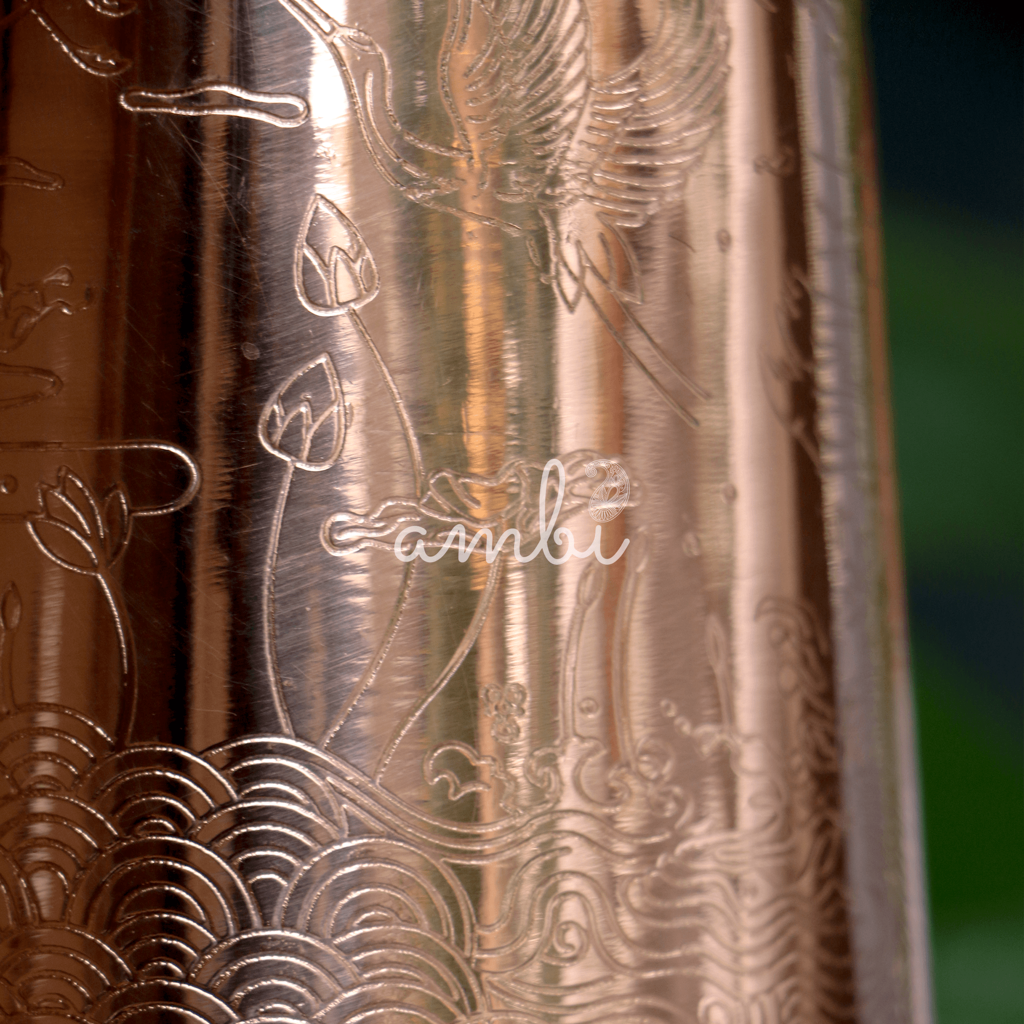 Ambi Pure Copper Engraved Jug 950 ml