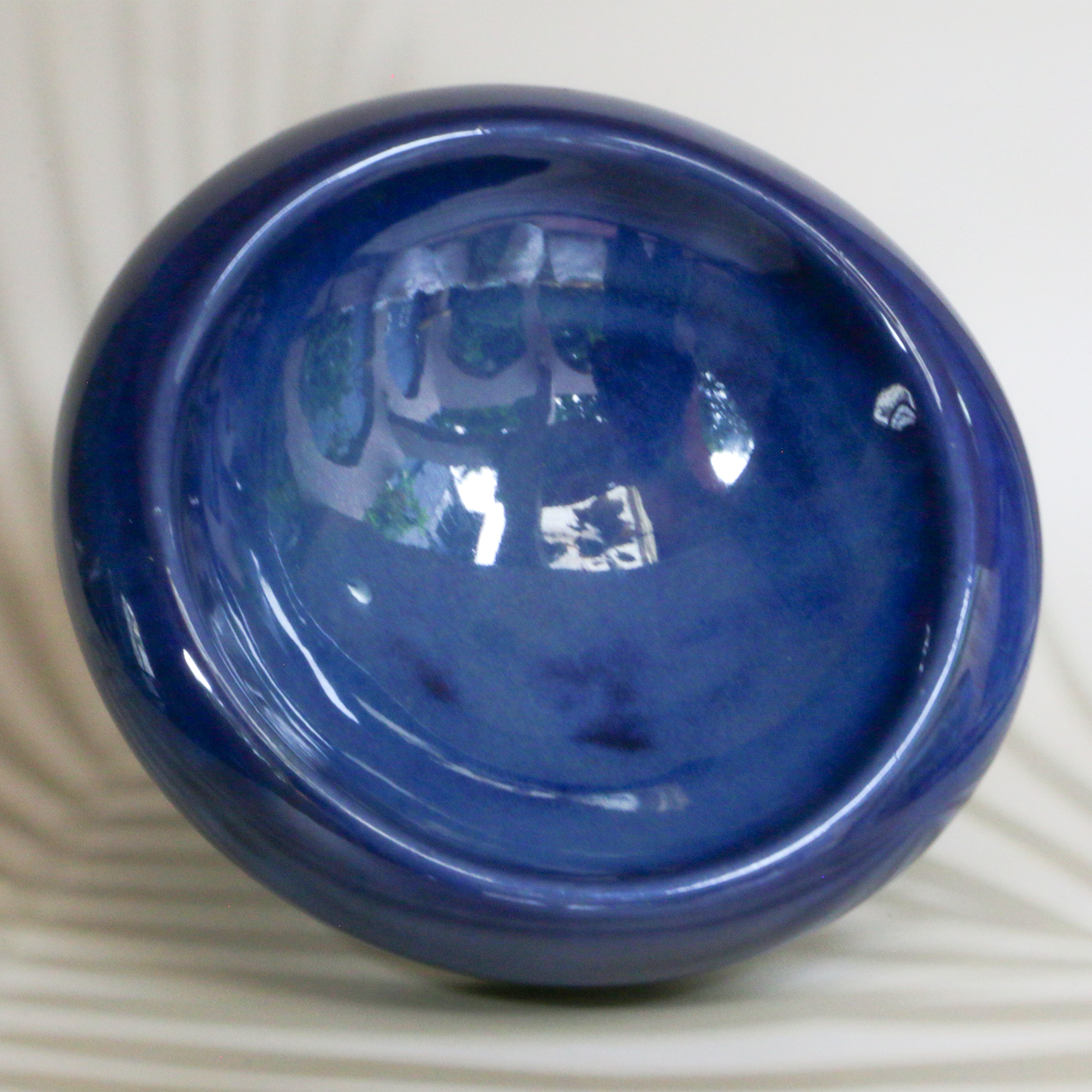 2026 - Ambi Premium Handmade Rounded Blue Ceramic Platter 8 inch