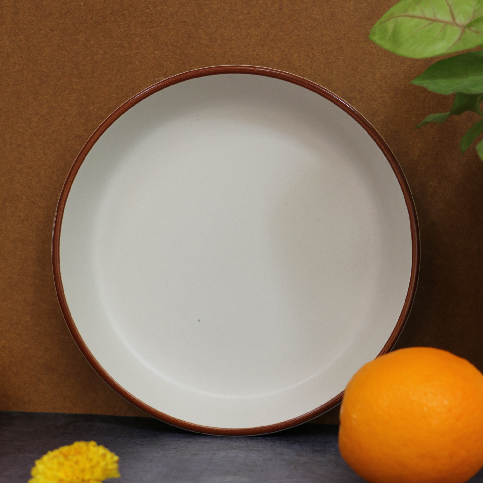 Ambi Heavy Stoneware Blue Deep Plate 8.5 inches