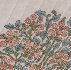 Diwali 26 Collection - Pink Flowers Hand Block Printed Jaipuri Rajai Quilt- Double - 90X108 Inches