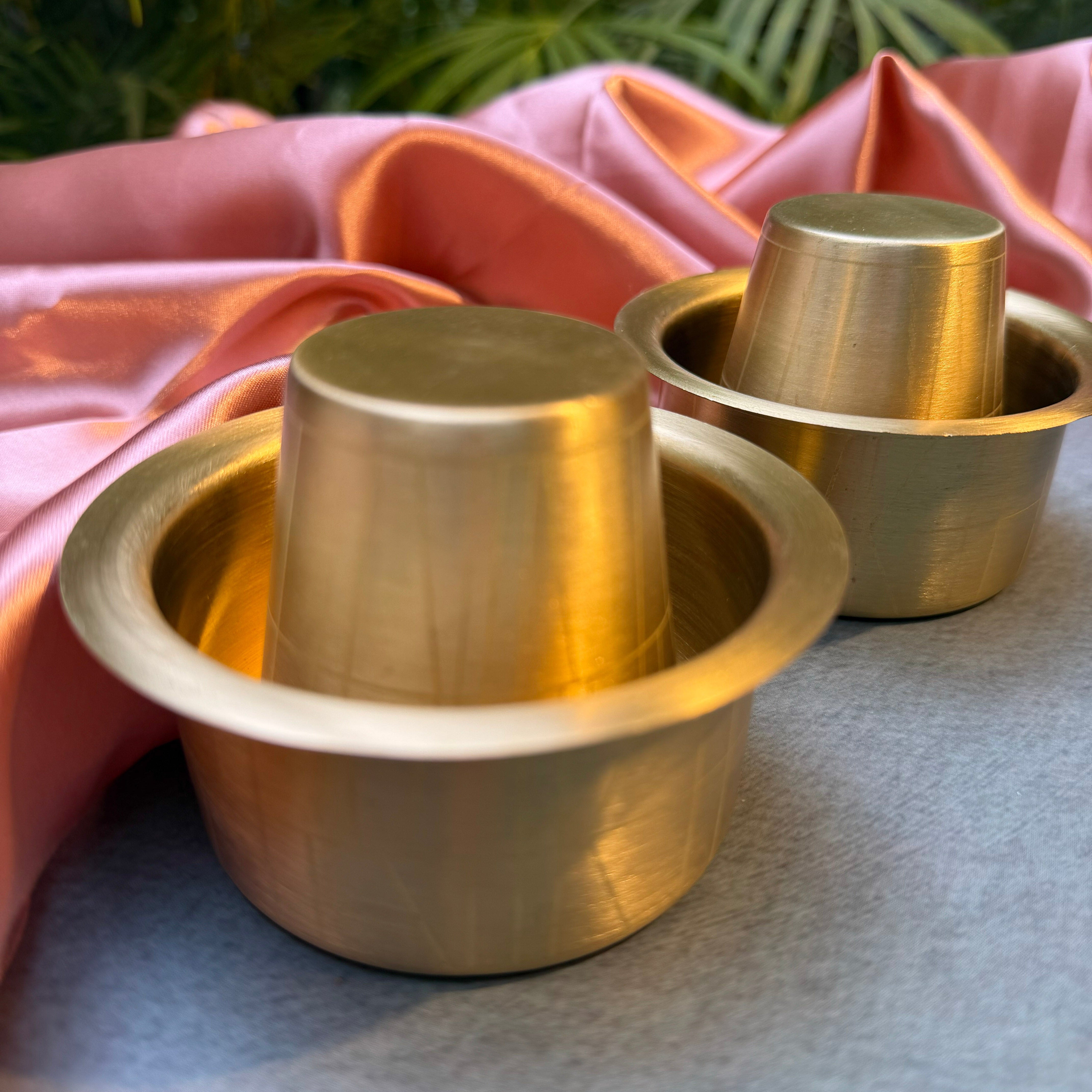 Ambi Pure Brass  Contemporary Dabara Set | Ambi South Indian Morning Raga