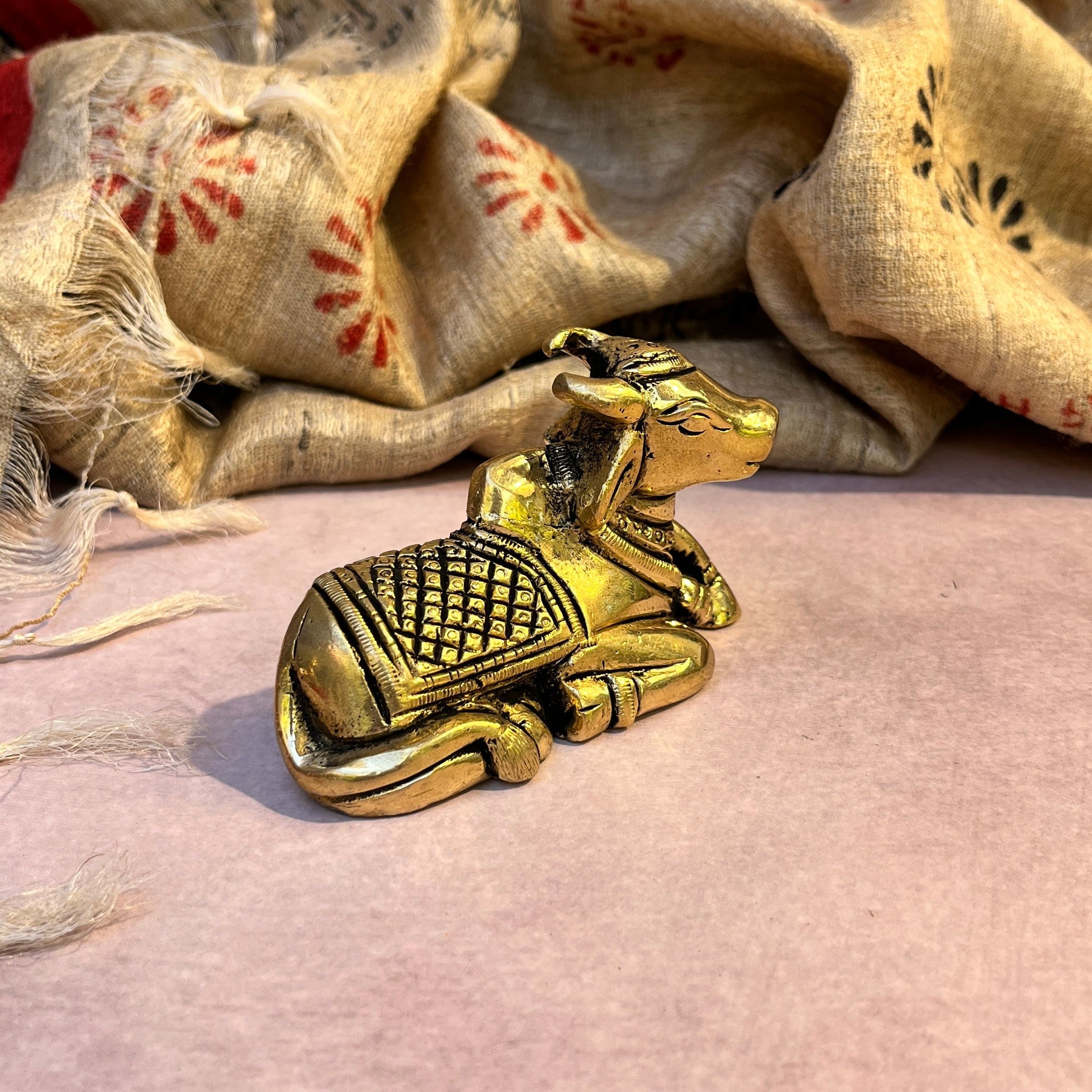 Ambi Pure Brass Nandi Maharaj Murti - 338 Grams