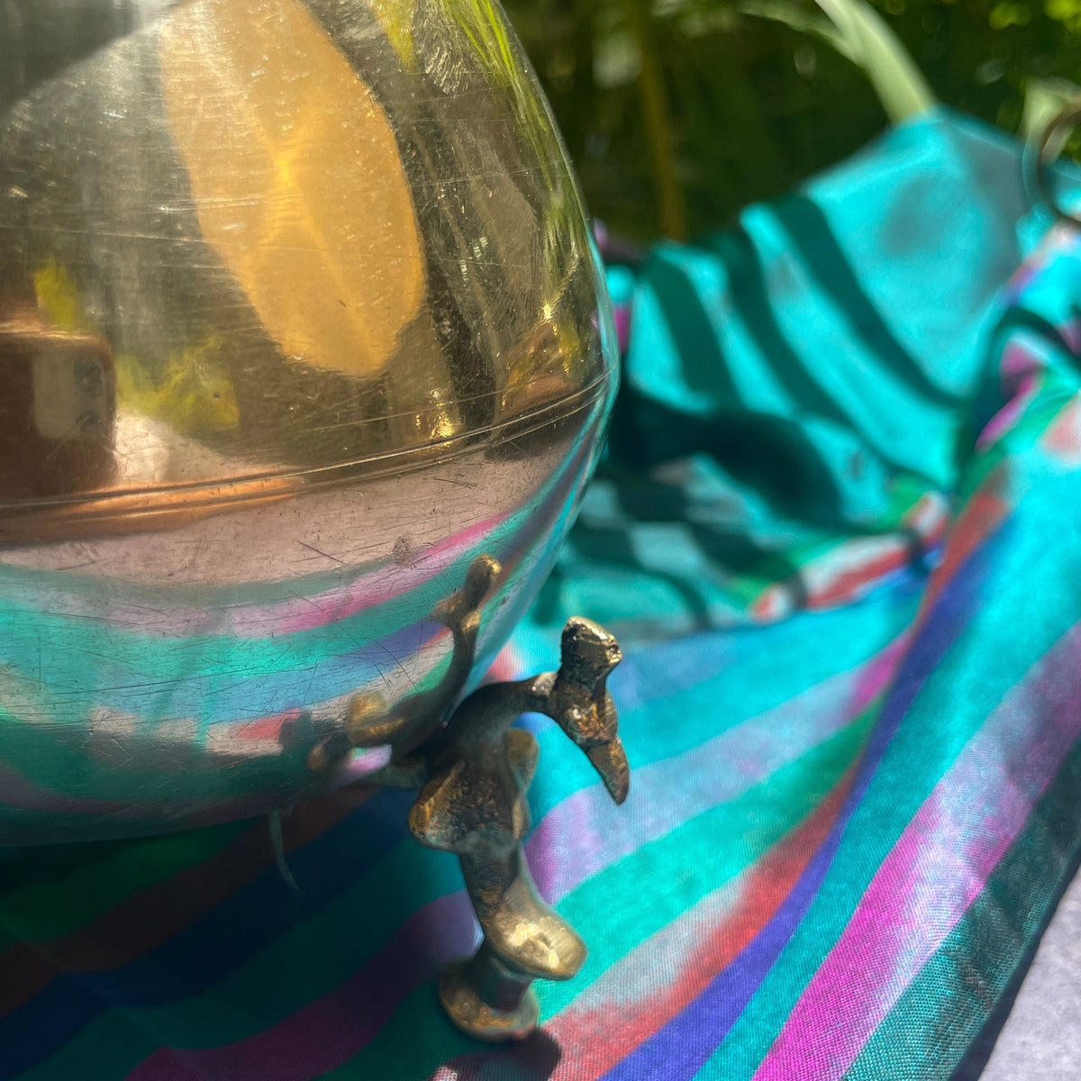 Handcrafted Elegant Vintage Brass Lota With Legs