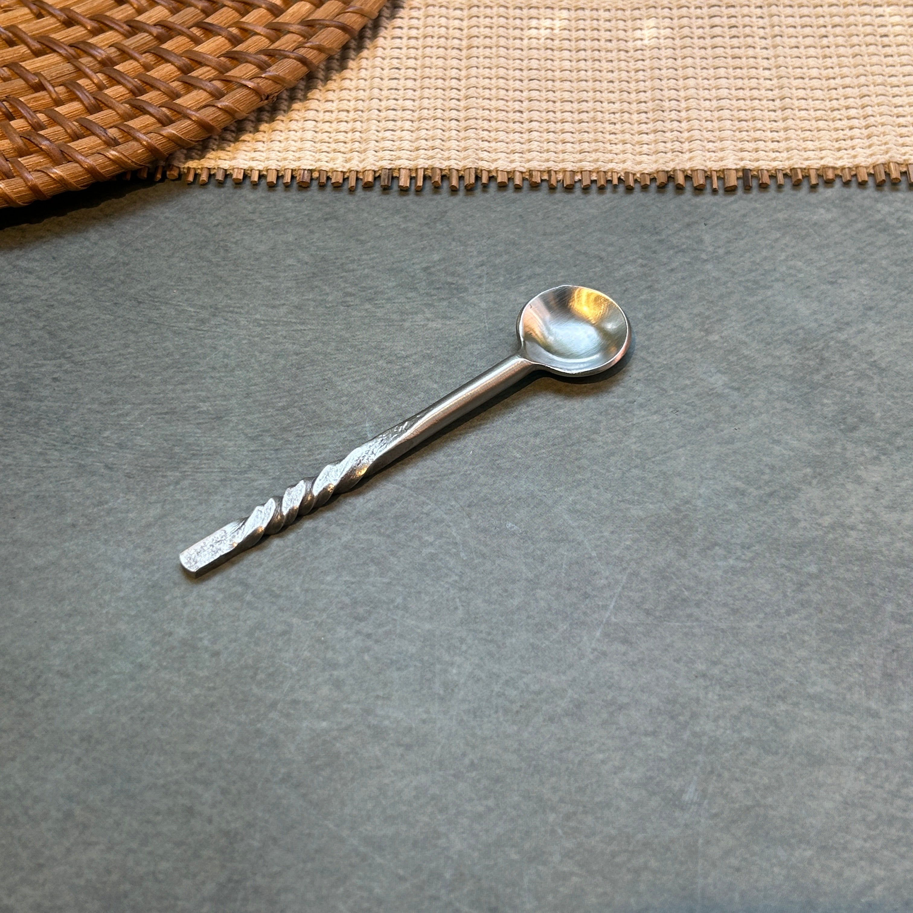 Ambi Pure Brass Ribbon Stem design Tea and Coffee Spoon | Multipurpose Spoon |