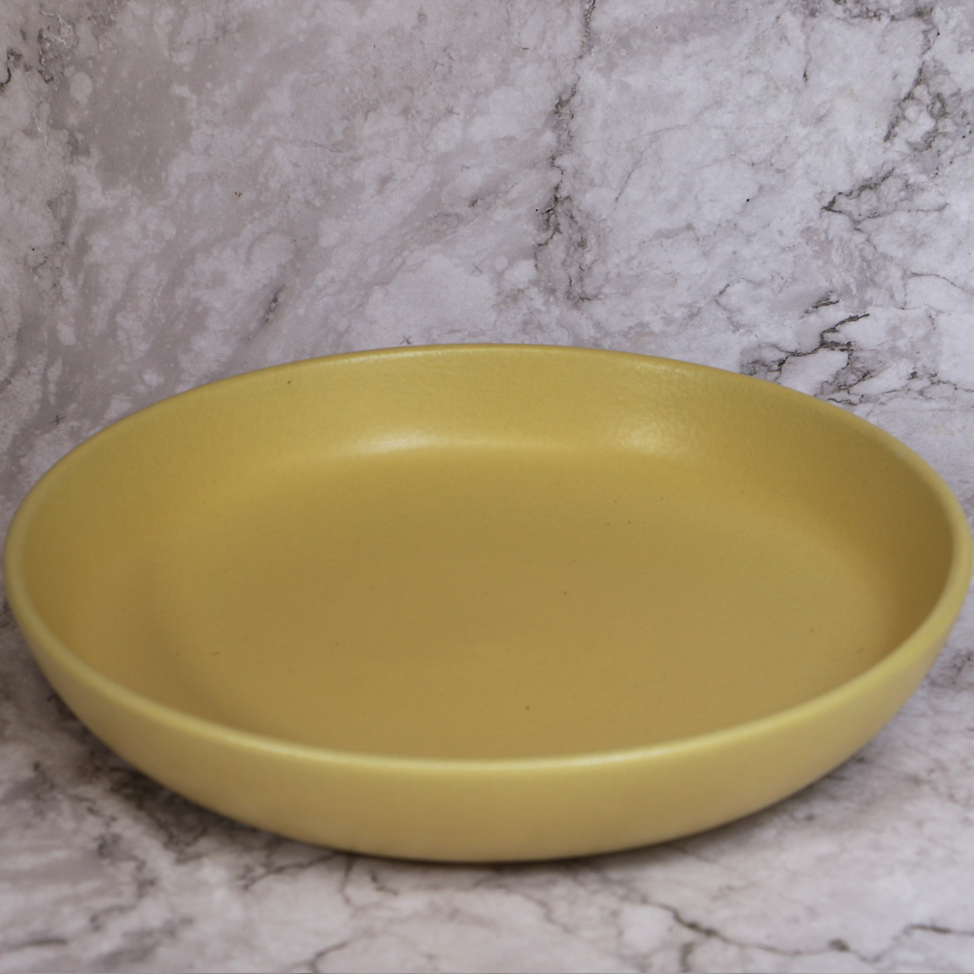 Ambi Stoneware Lemon Shallow Bowl 8 inch