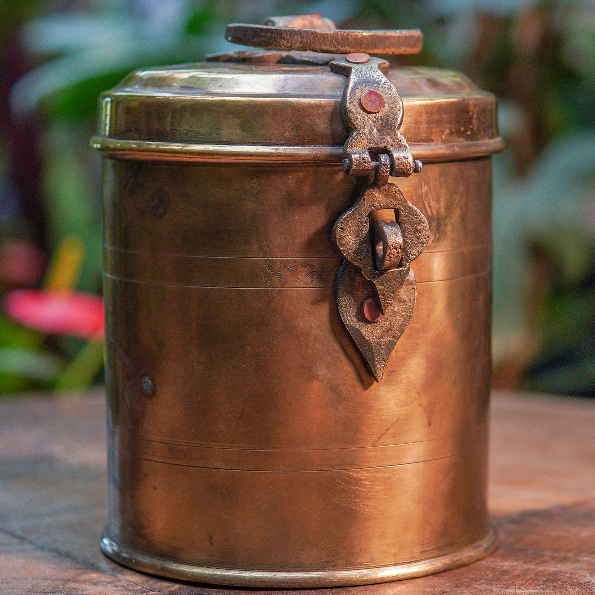 Vintage Brass Storage Box