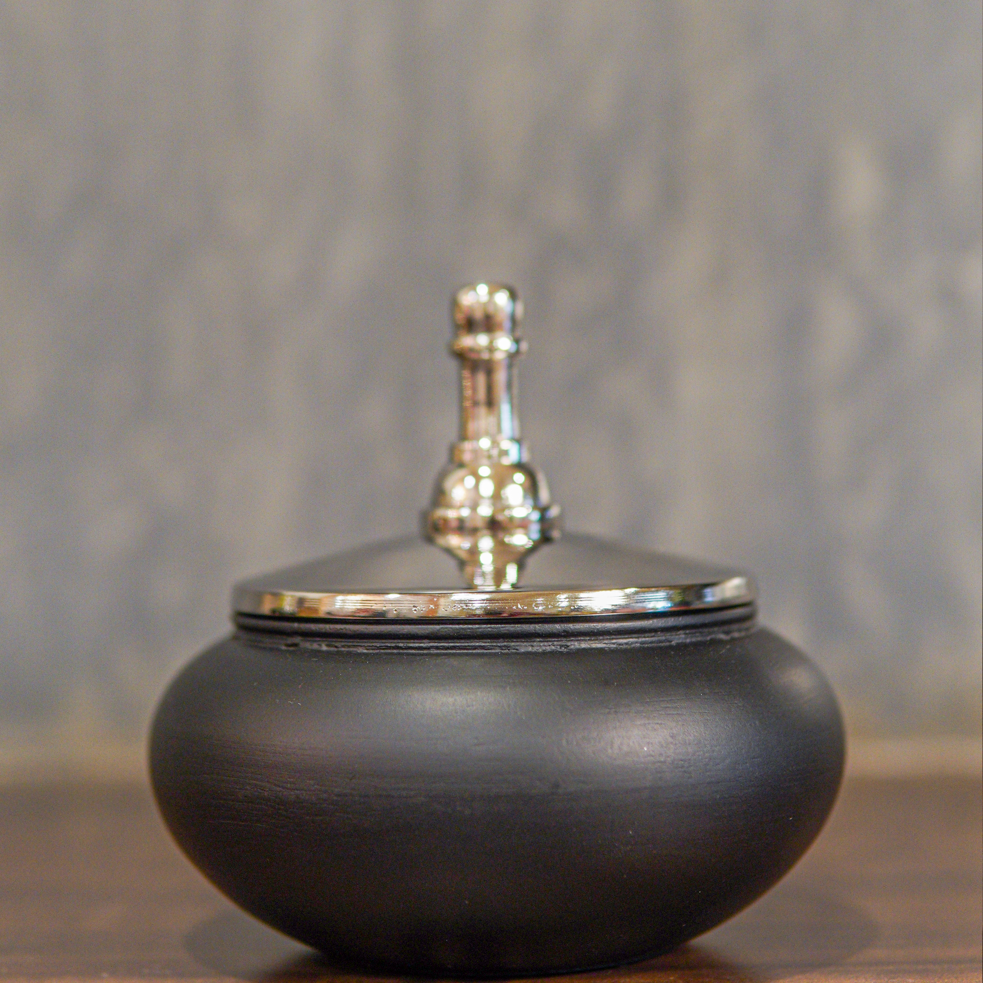 Artisanal Brass Silver Top Storage Jewellery Container Box