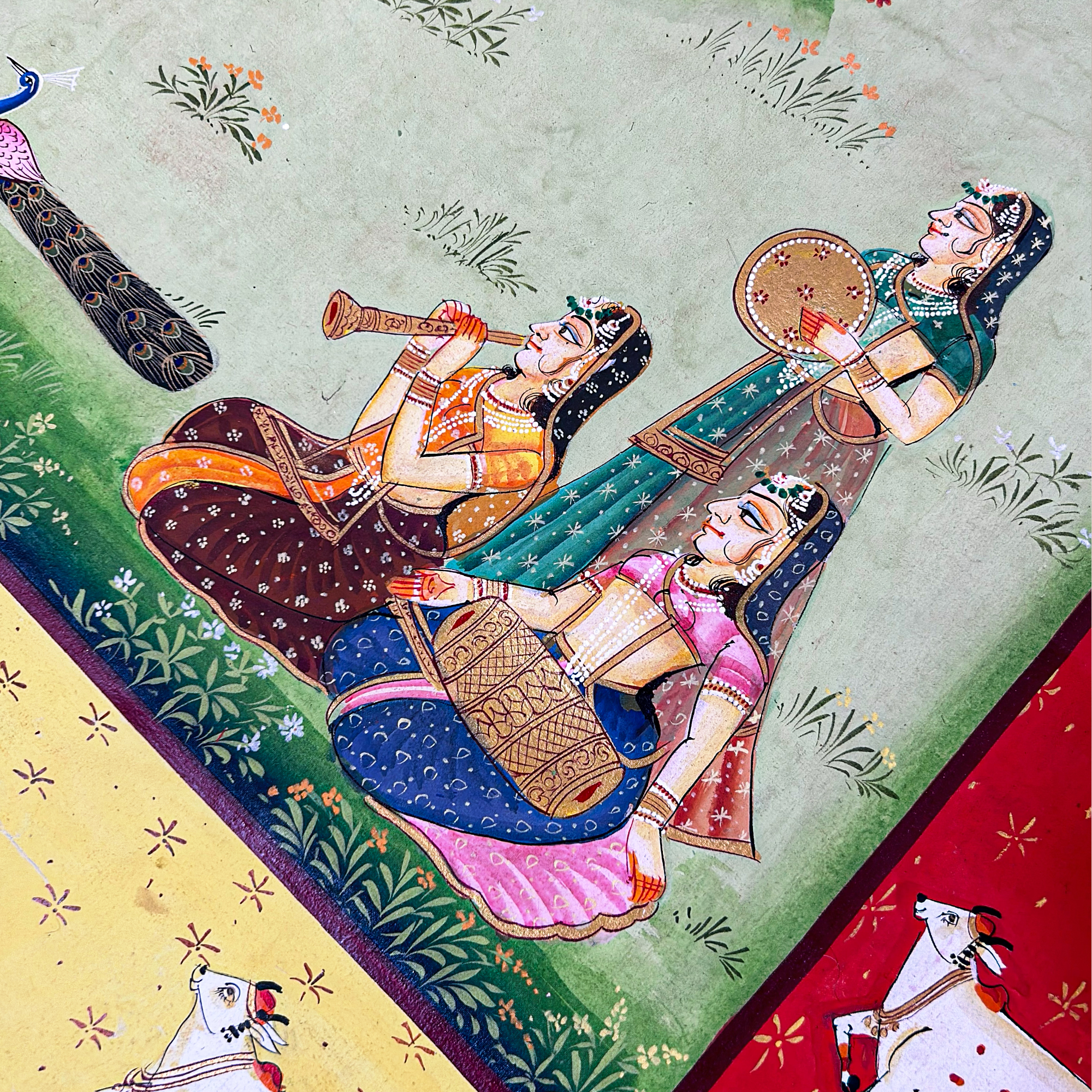 Pichwai Art - Hand Painted Shreenathji Raasleela Painting