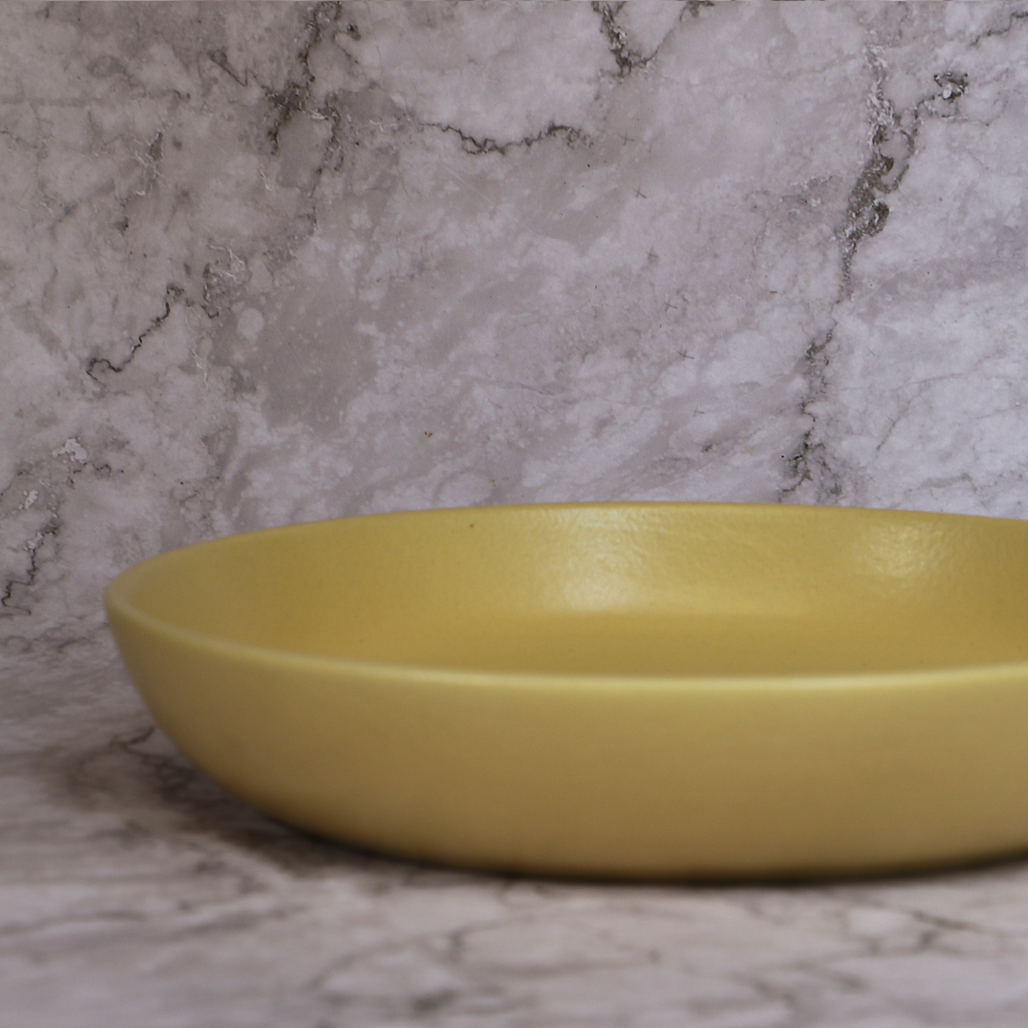 Ambi Stoneware Lemon Shallow Bowl 8 inch