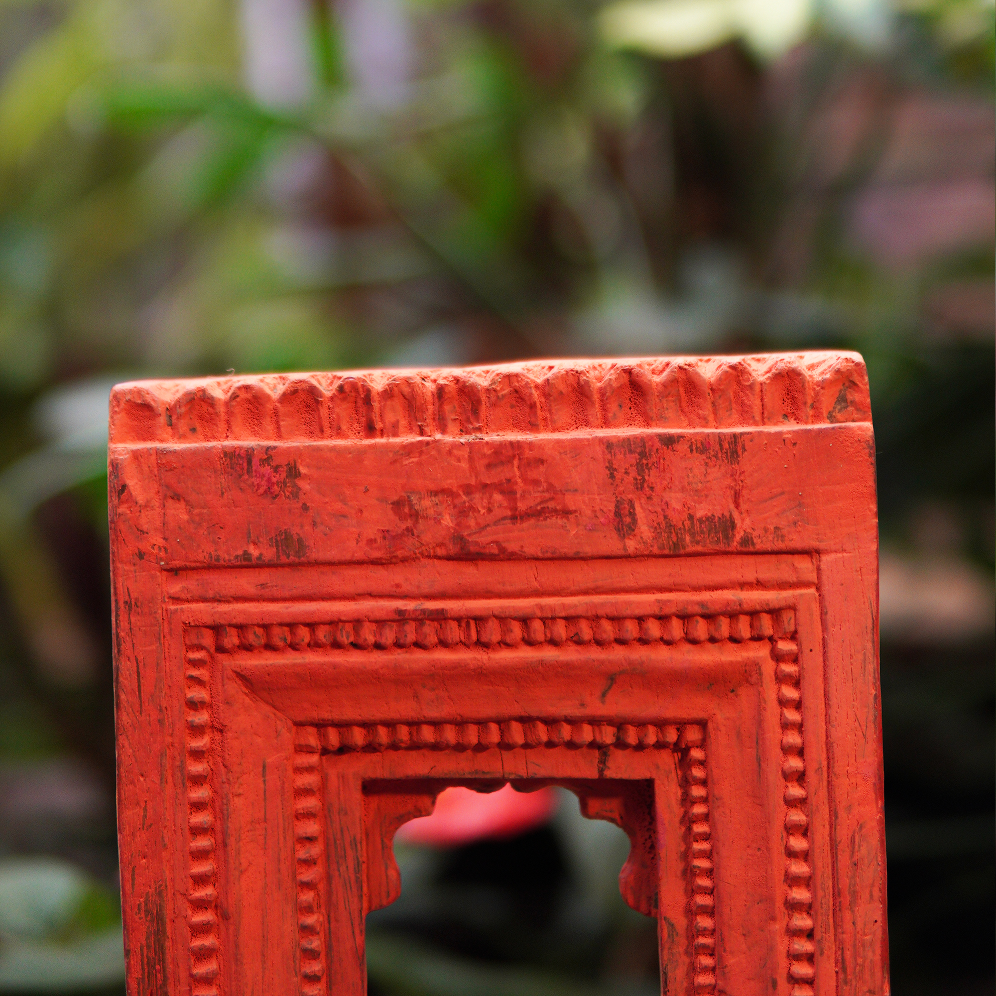 Wooden Temple Frame in Orange