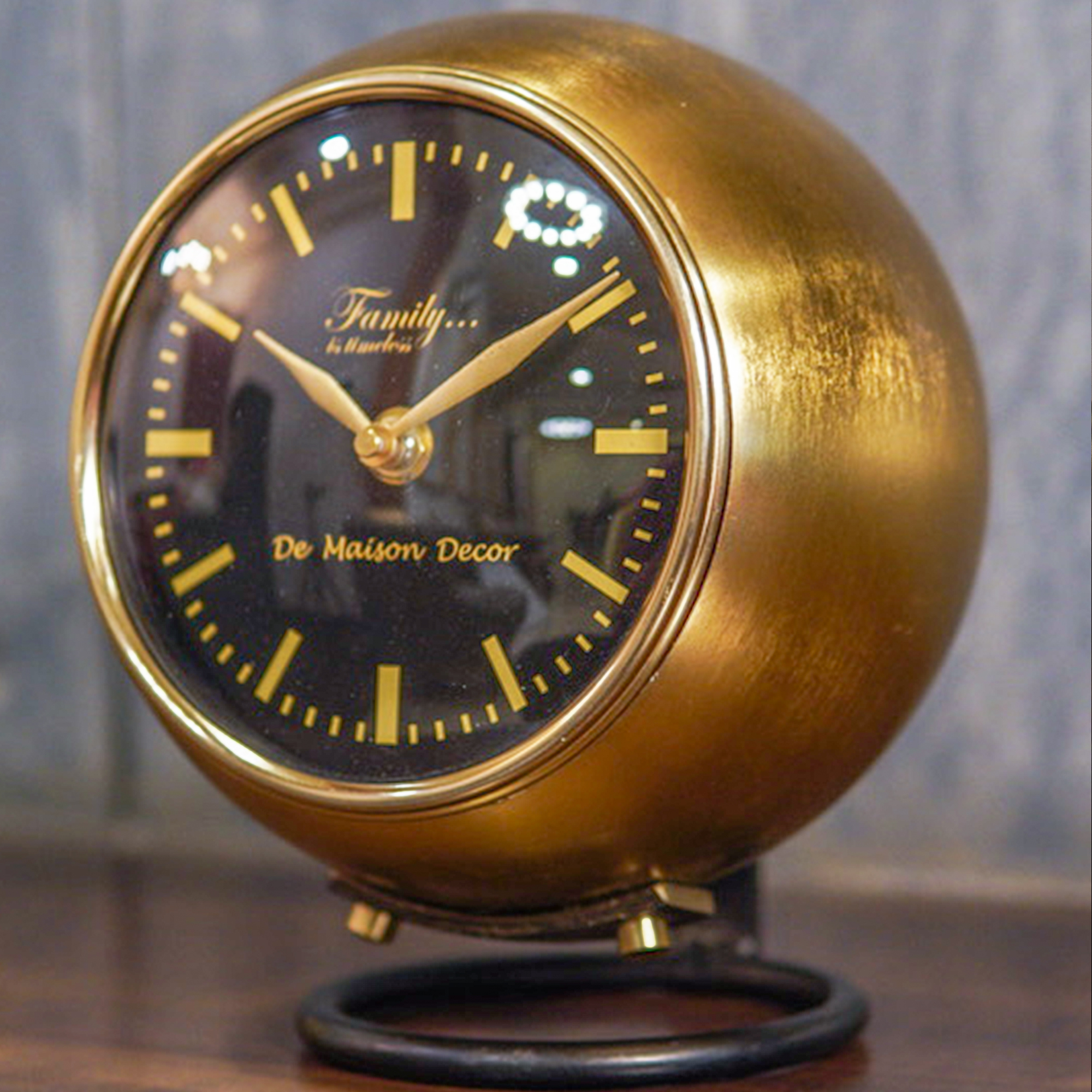 Pure Full Brass Large Heritage Large Gold Table Clock