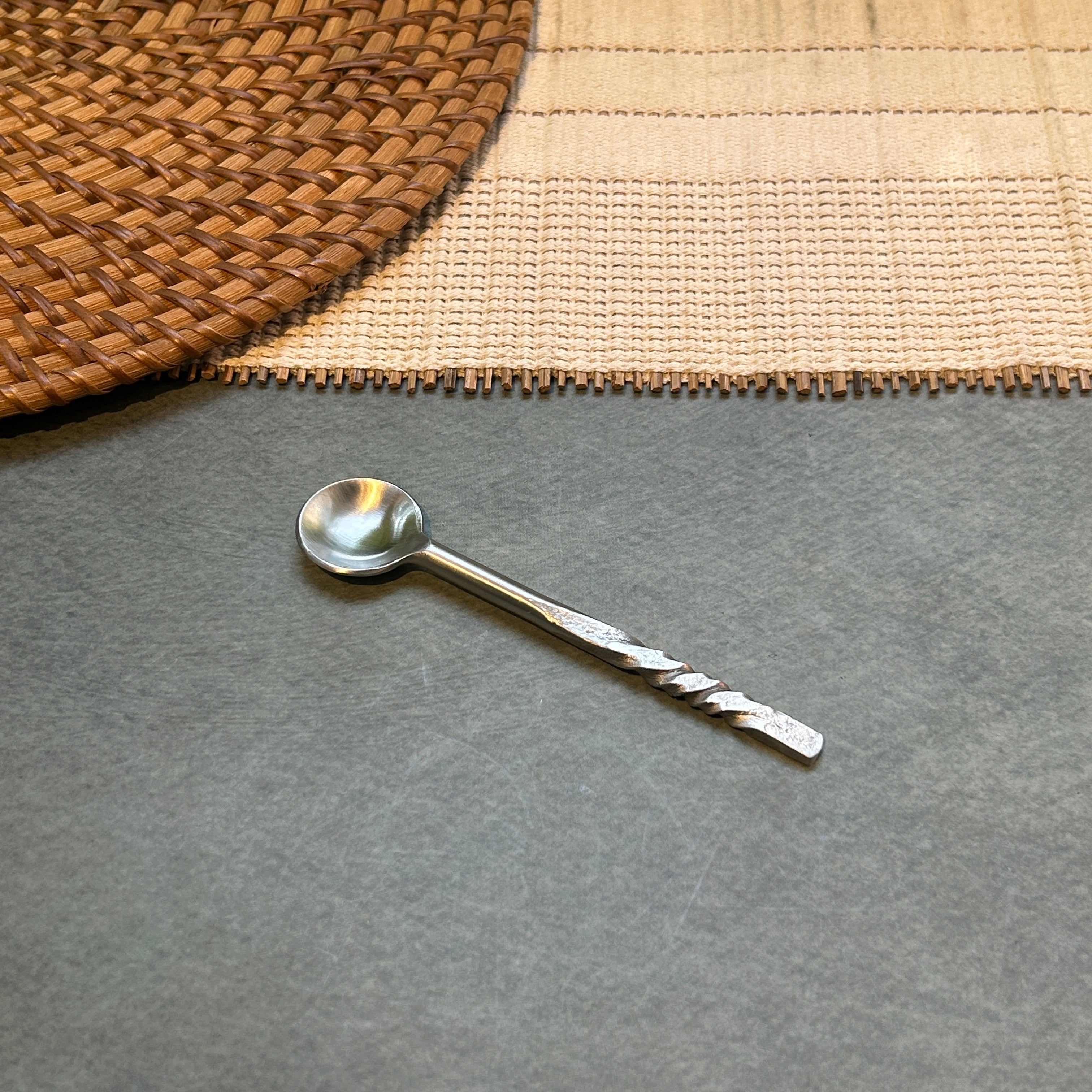 Ambi Pure Brass Ribbon Stem design Tea and Coffee Spoon | Multipurpose Spoon |