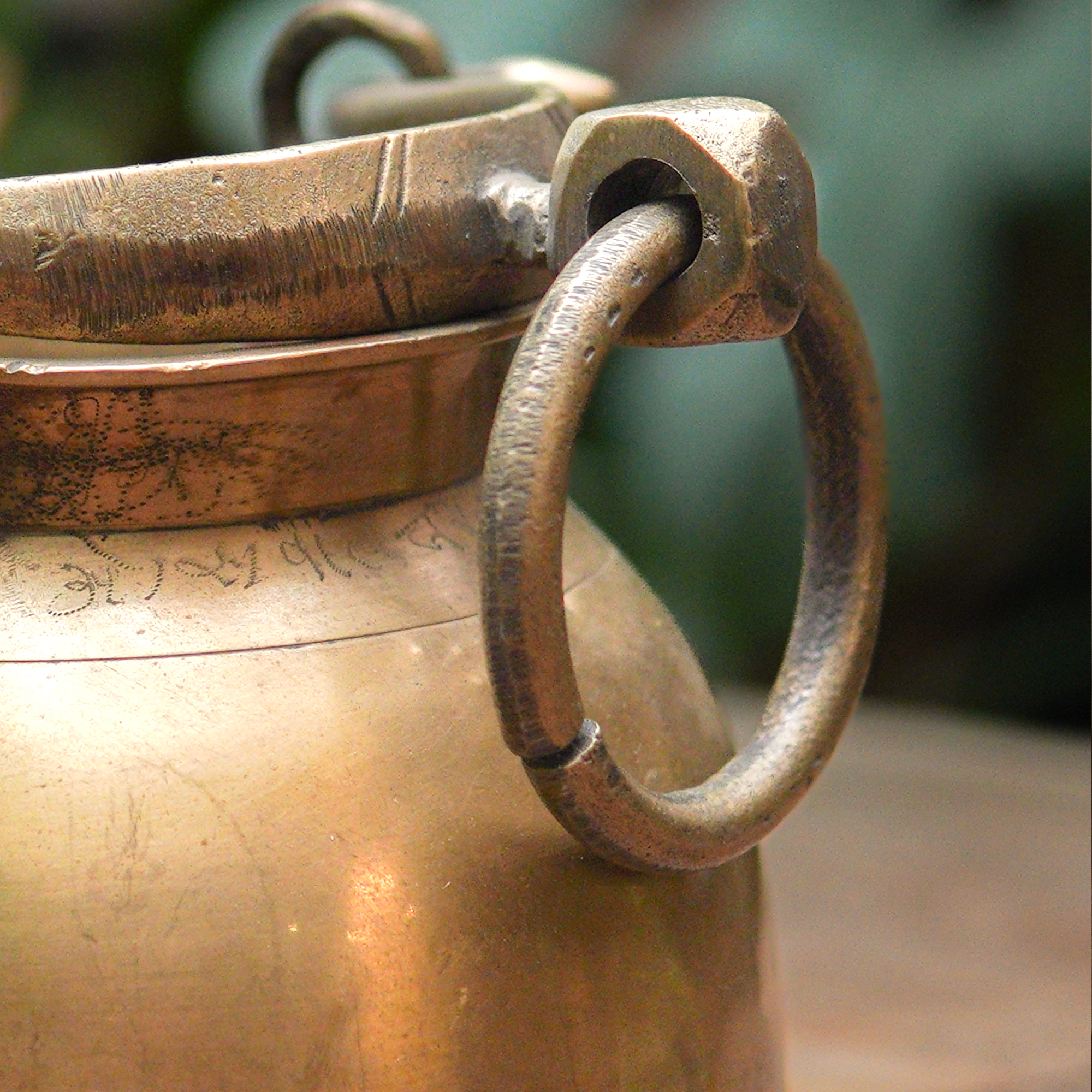 Handcrafted Vintage Heritage Brass Lota With Hanging Loop