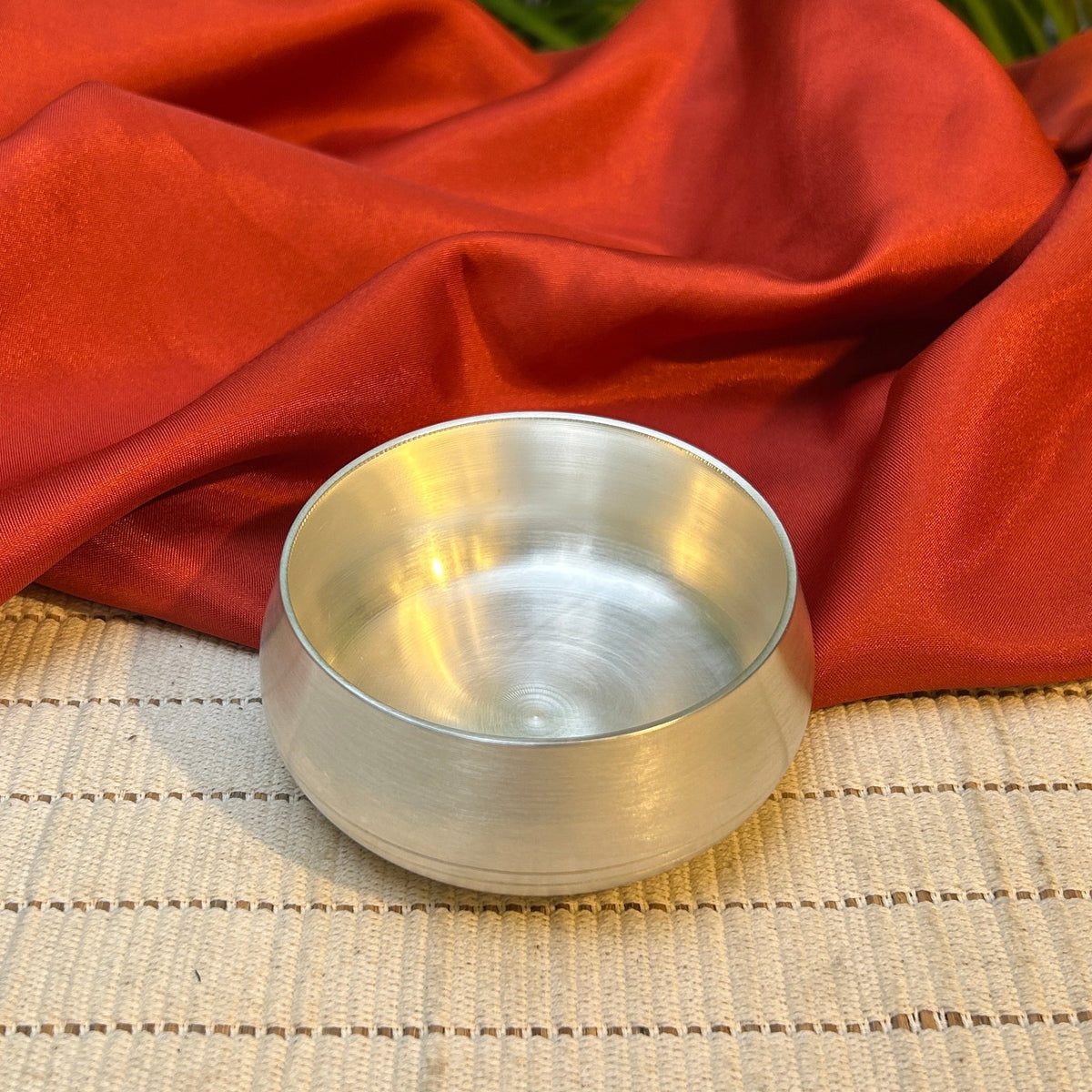 Ambi Pure BIS 92.5 Silver-Plated Brass Katori for Pooja | 3.5 Inch