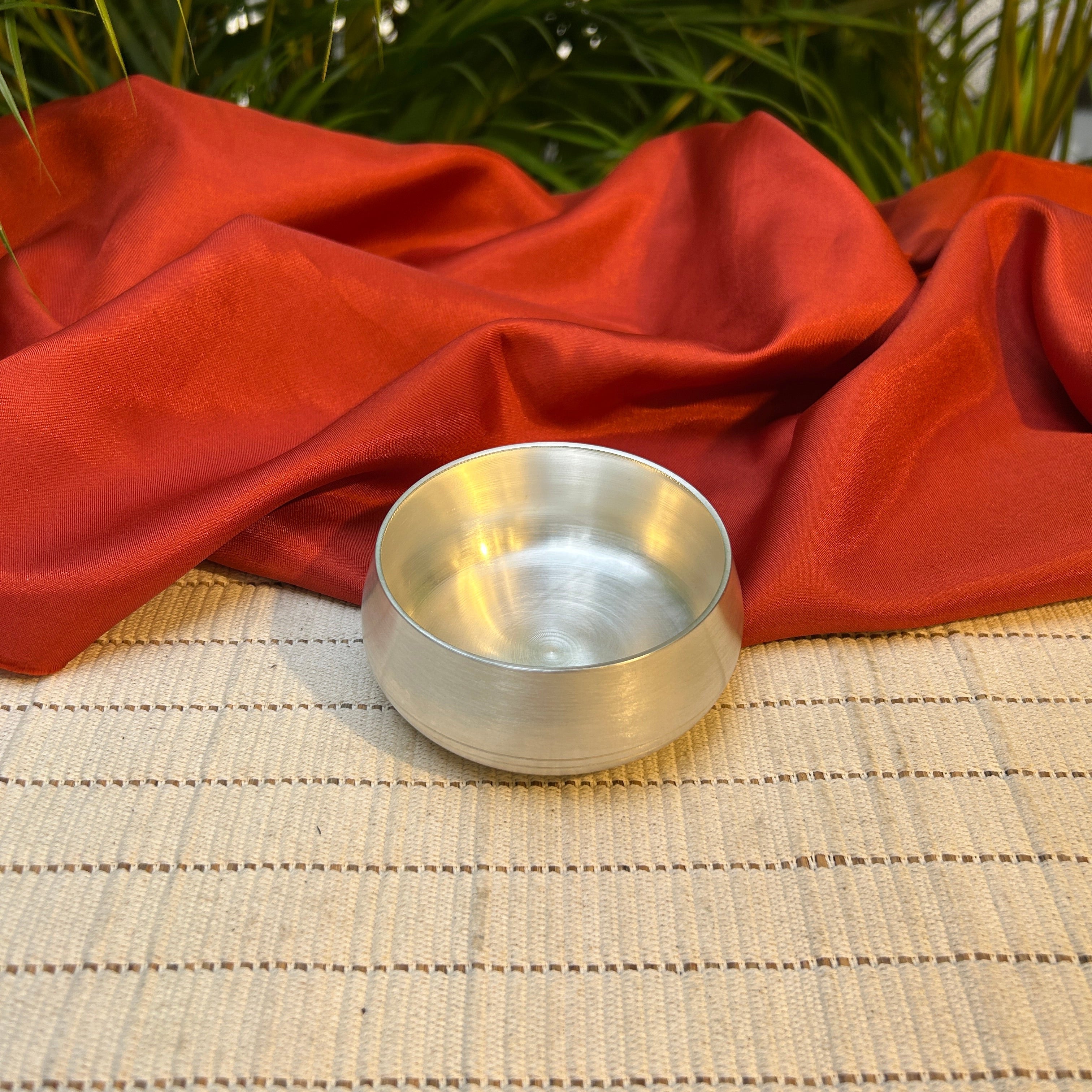 Ambi Pure BIS 92.5 Silver-Plated Brass Katori for Pooja | 3 Inch 130 ML