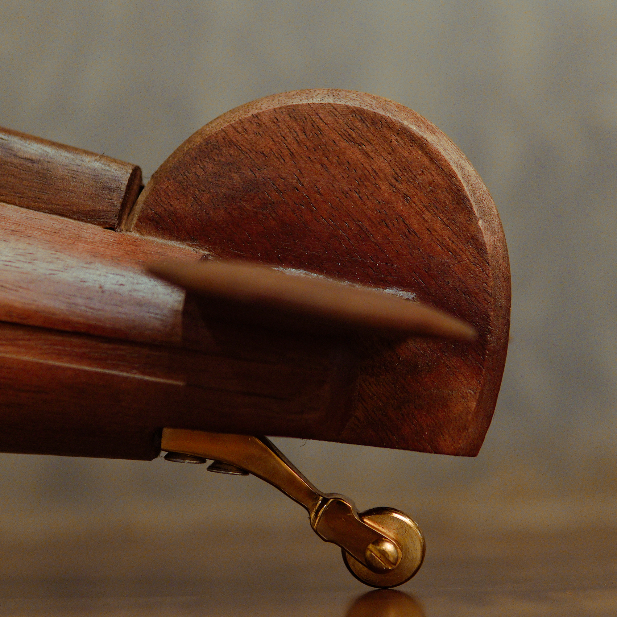 Eclectic Wood and Brass Airplane Table Art