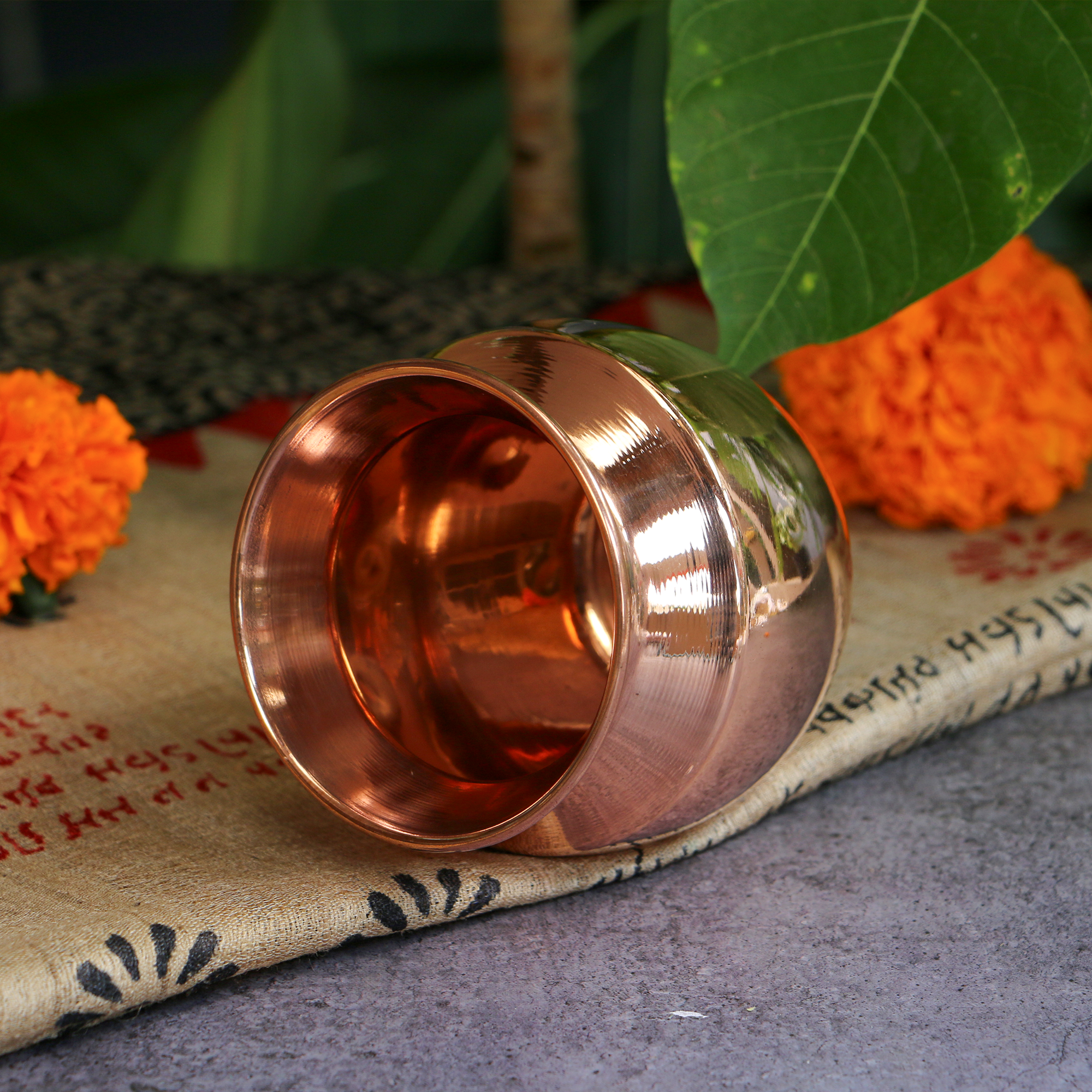 100% Pure Copper Traditional Water Kalash / Lota / Matka - No 0 Size - 350 ML