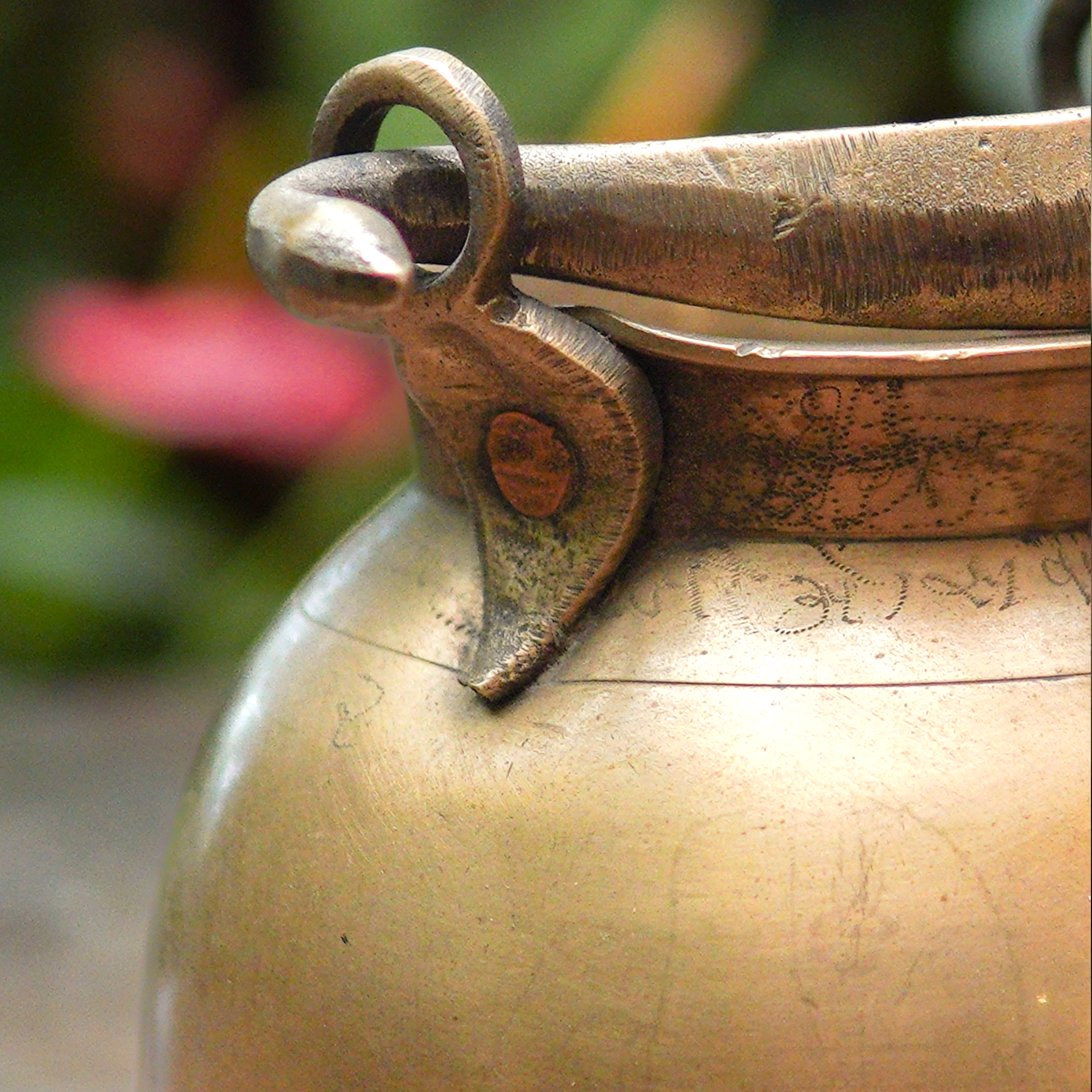 Handcrafted Vintage Heritage Brass Lota With Hanging Loop