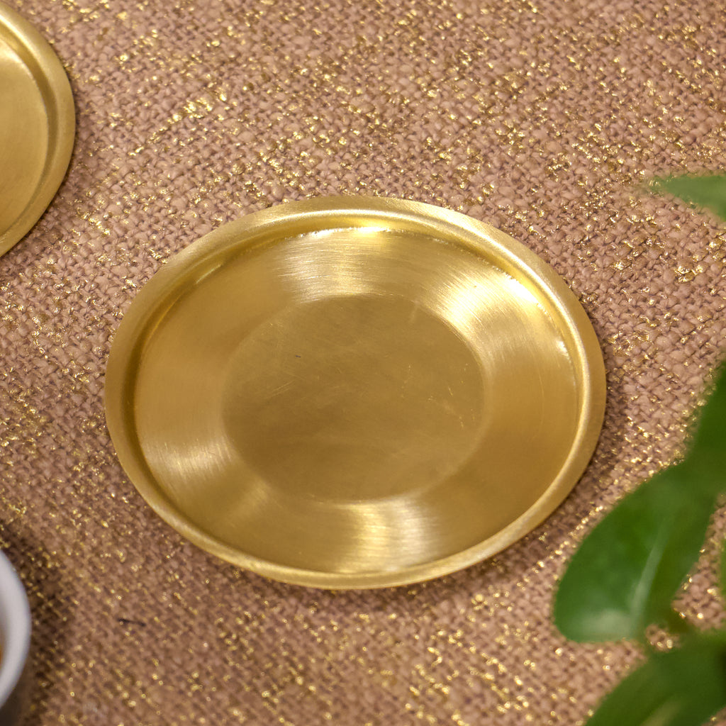 Handcrafted Pure Brass Coasters