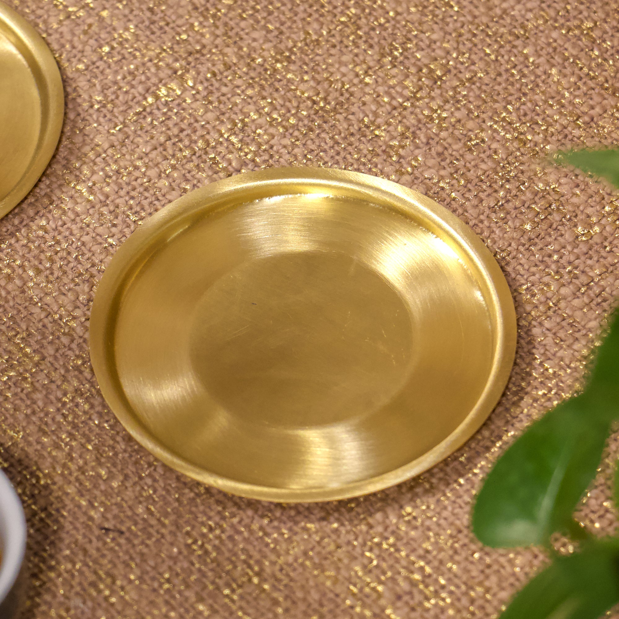 Handcrafted Pure Brass Coasters - Gold Matt