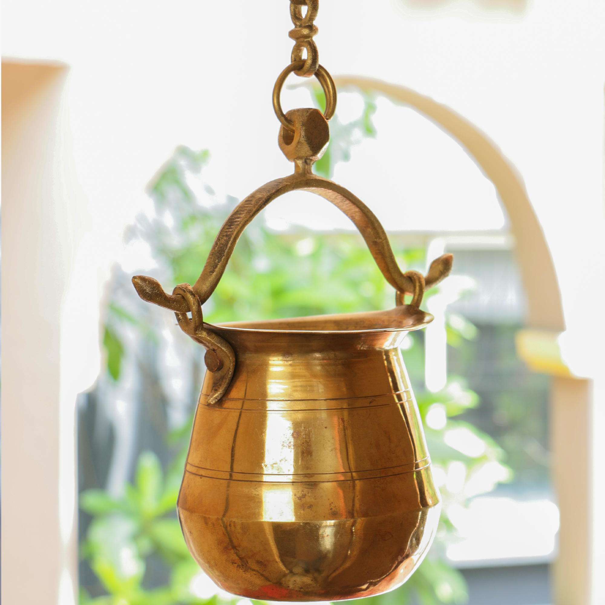 Ambi Vintage Heavy Brass Lota Hanging