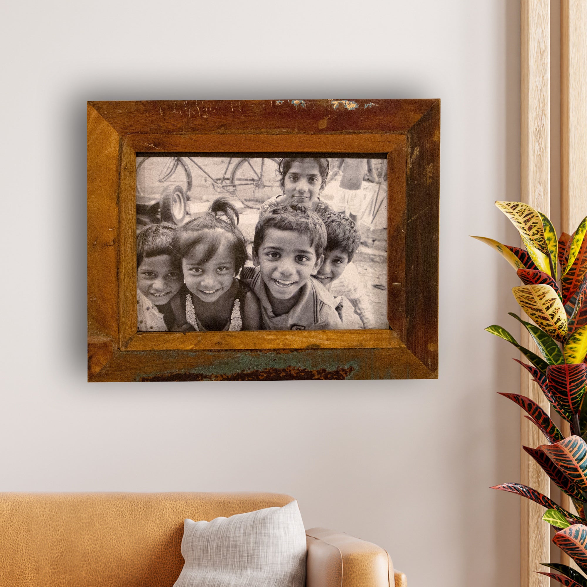 Vintage Wooden Photo Frame   - 13 X 16.5 Inches