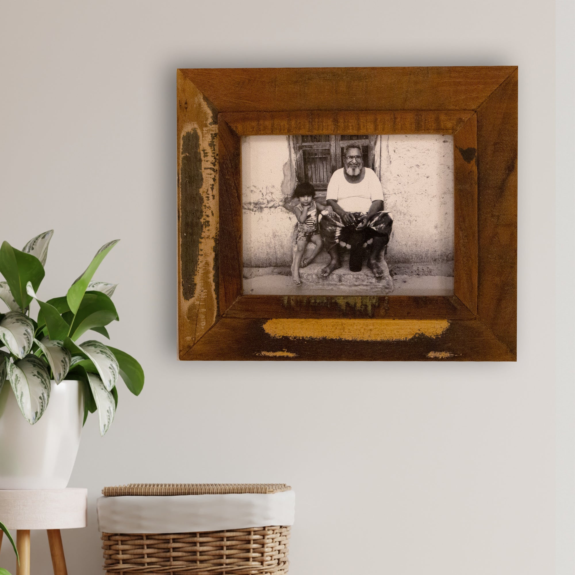 Vintage Wooden Photo Frame  - 10.5 X 12.5 Inches