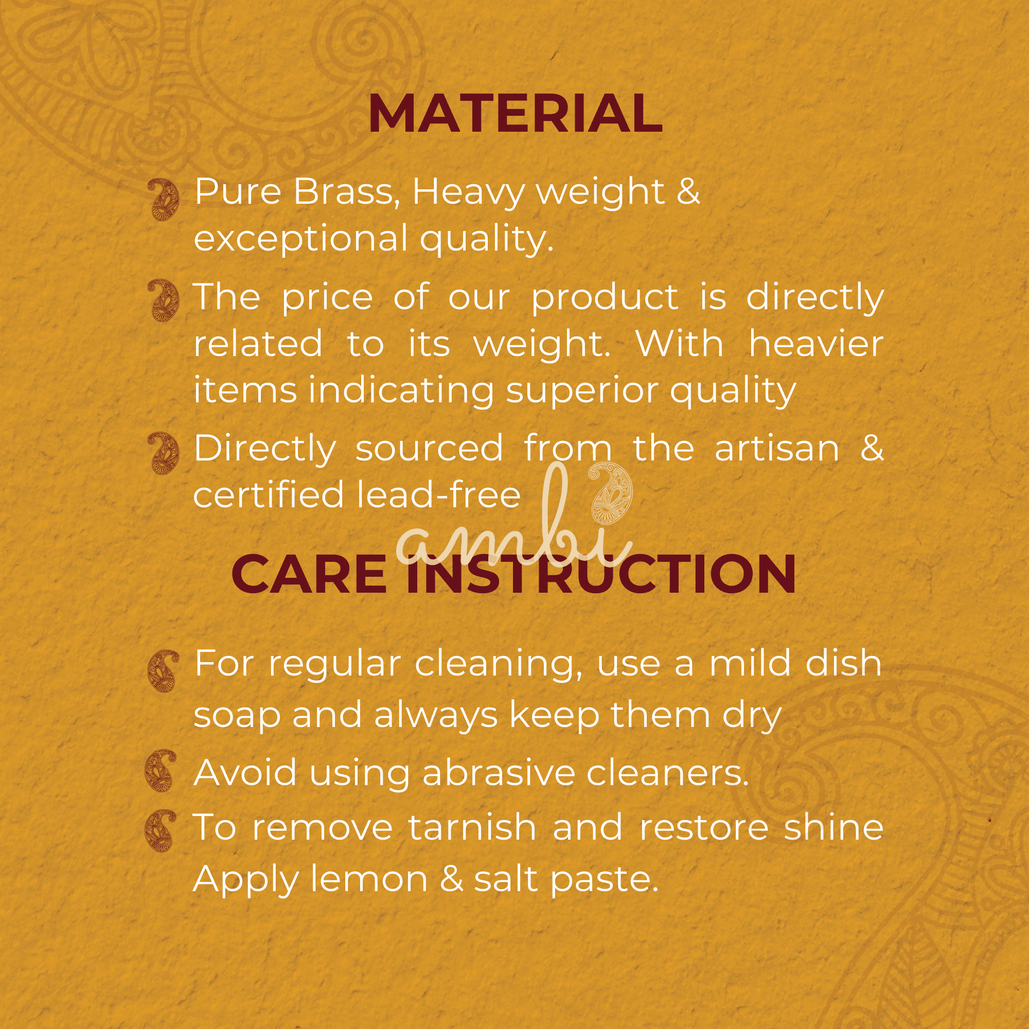 Pure Brass Heavy Base Kadhai / Kadai Large - 13 Inches Diameter