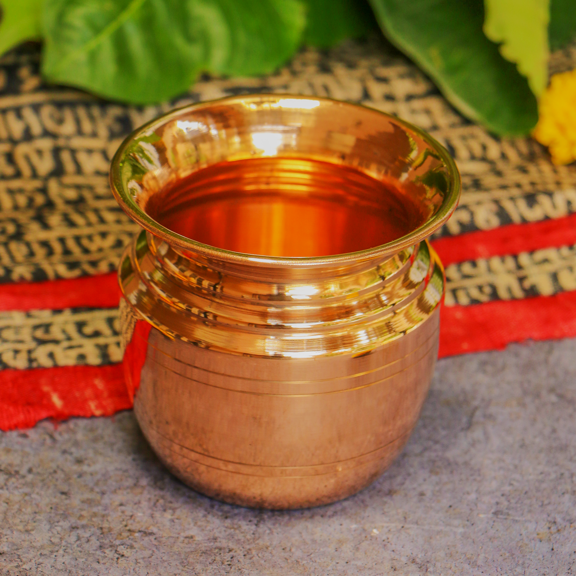 100% Pure Copper Traditional Water Kalash - Medium Size - Narrow Neck - 350 ML