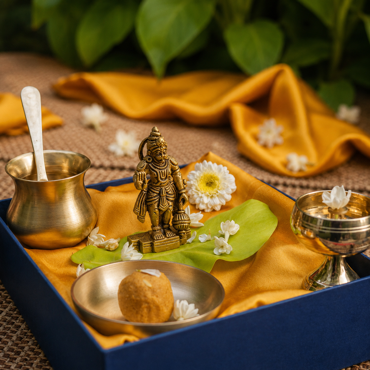 Pure Brass Lord Hanuman Idol - 3.8 inch height