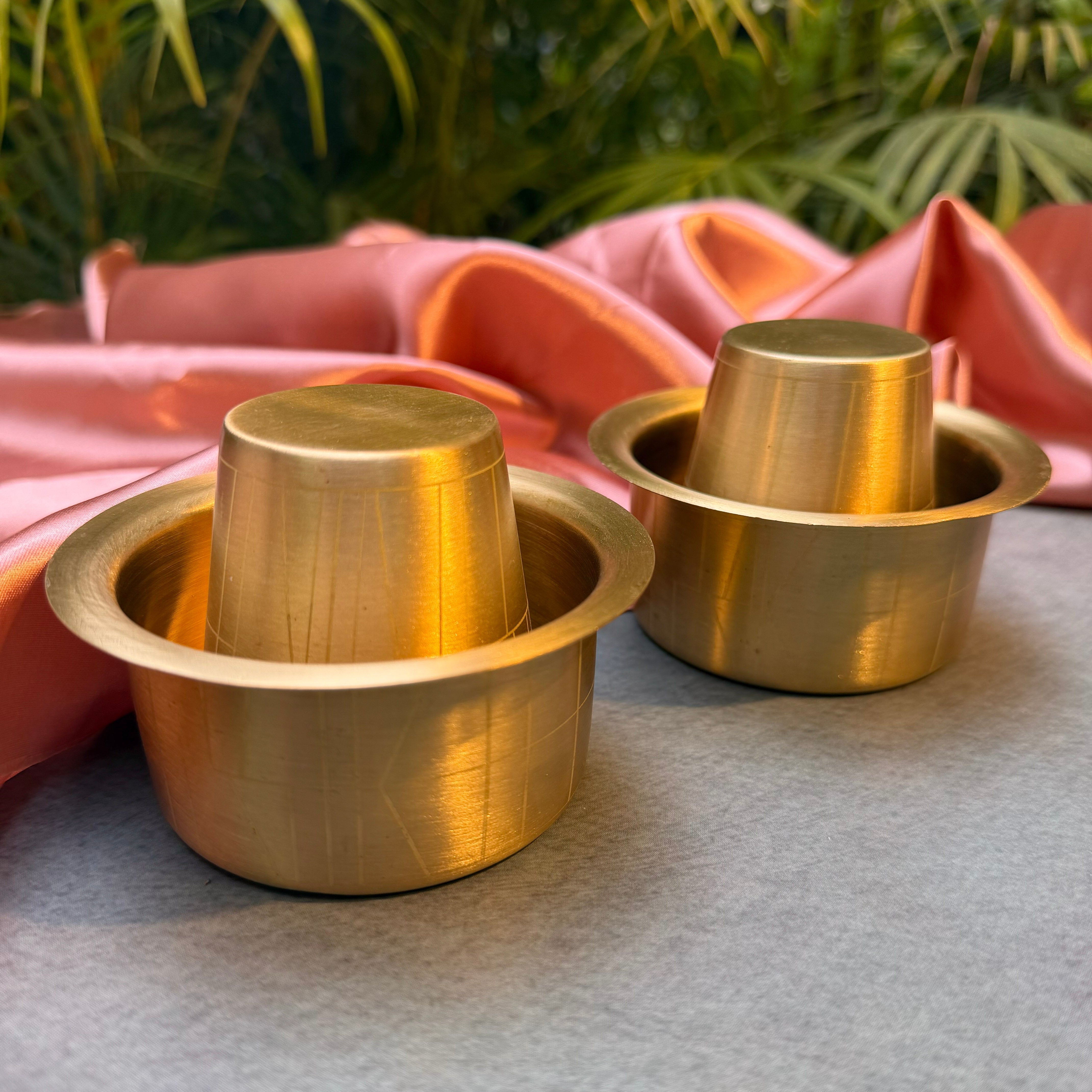 Ambi Pure Brass  Contemporary Dabara Set | Ambi South Indian Morning Raga