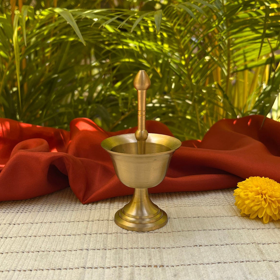Pure Brass Mini Imam Dasta- Mortar and Pestle Set