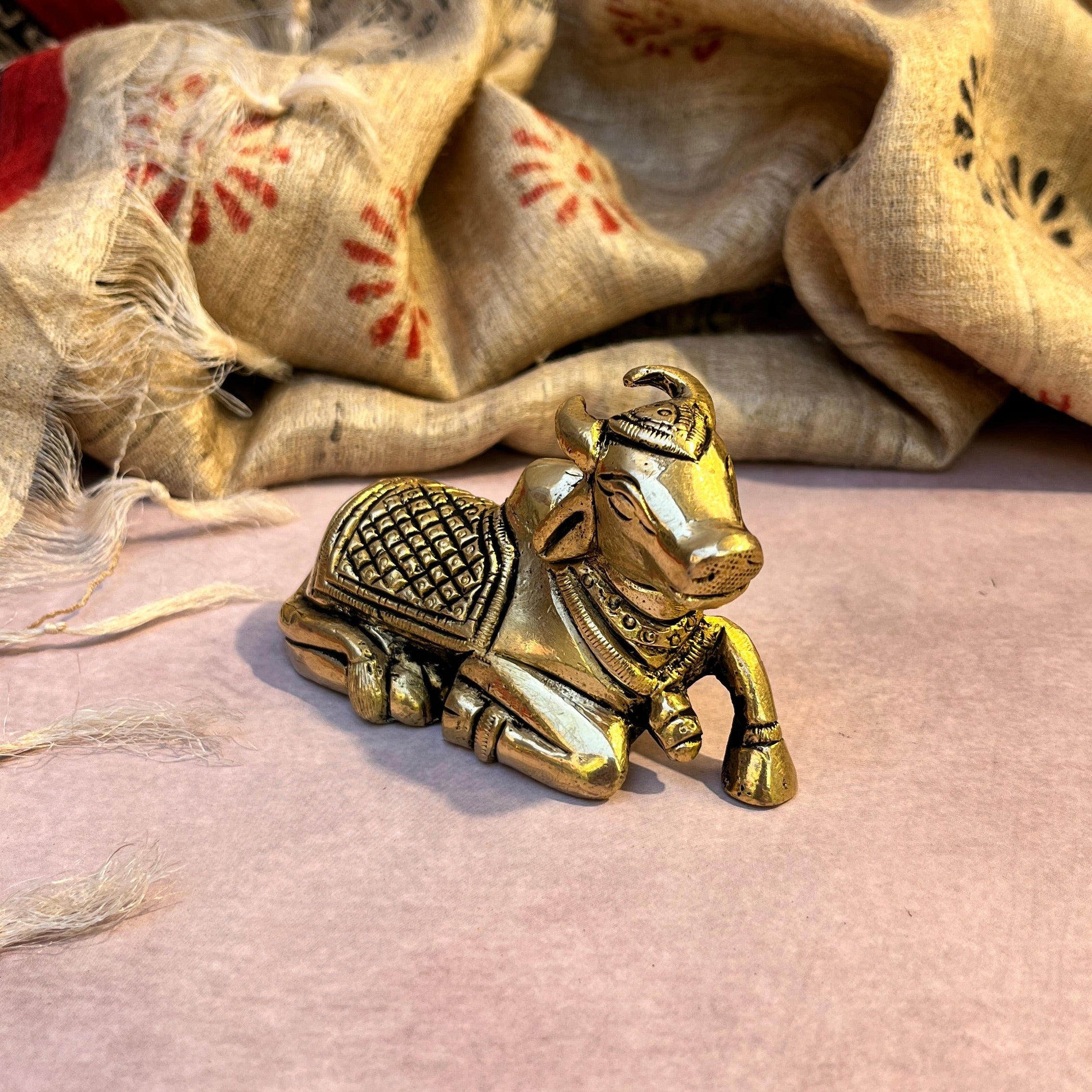 Ambi Pure Brass Nandi Maharaj Murti - 338 Grams