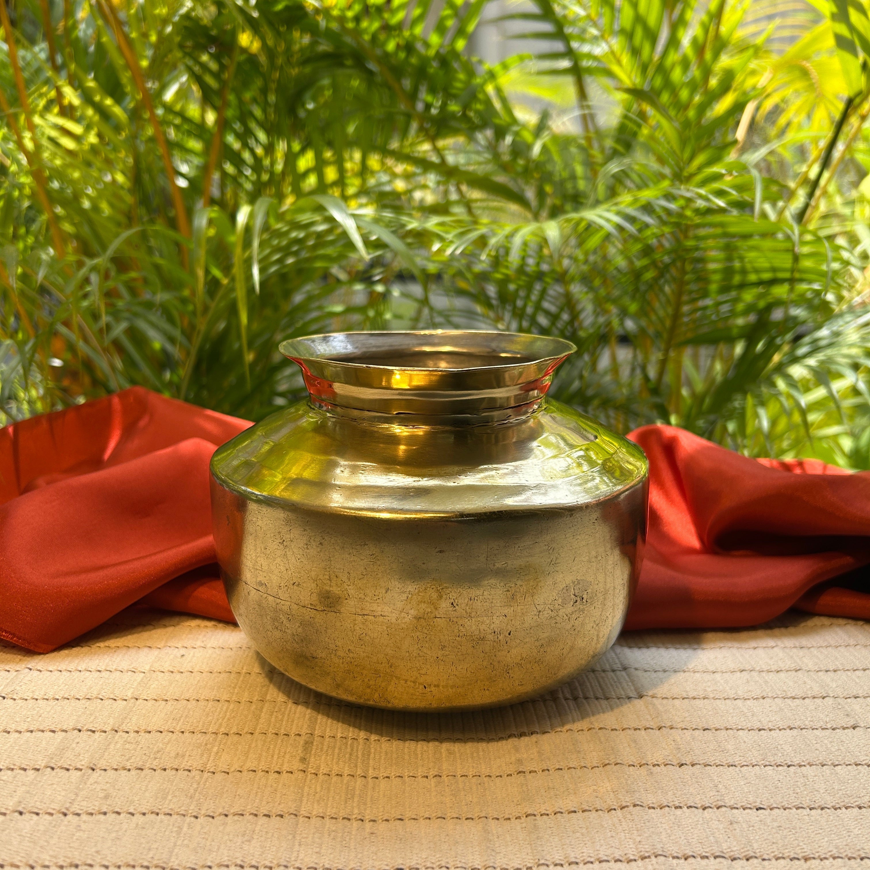Vintage Ambi Pure Brass Heavy Base Lota