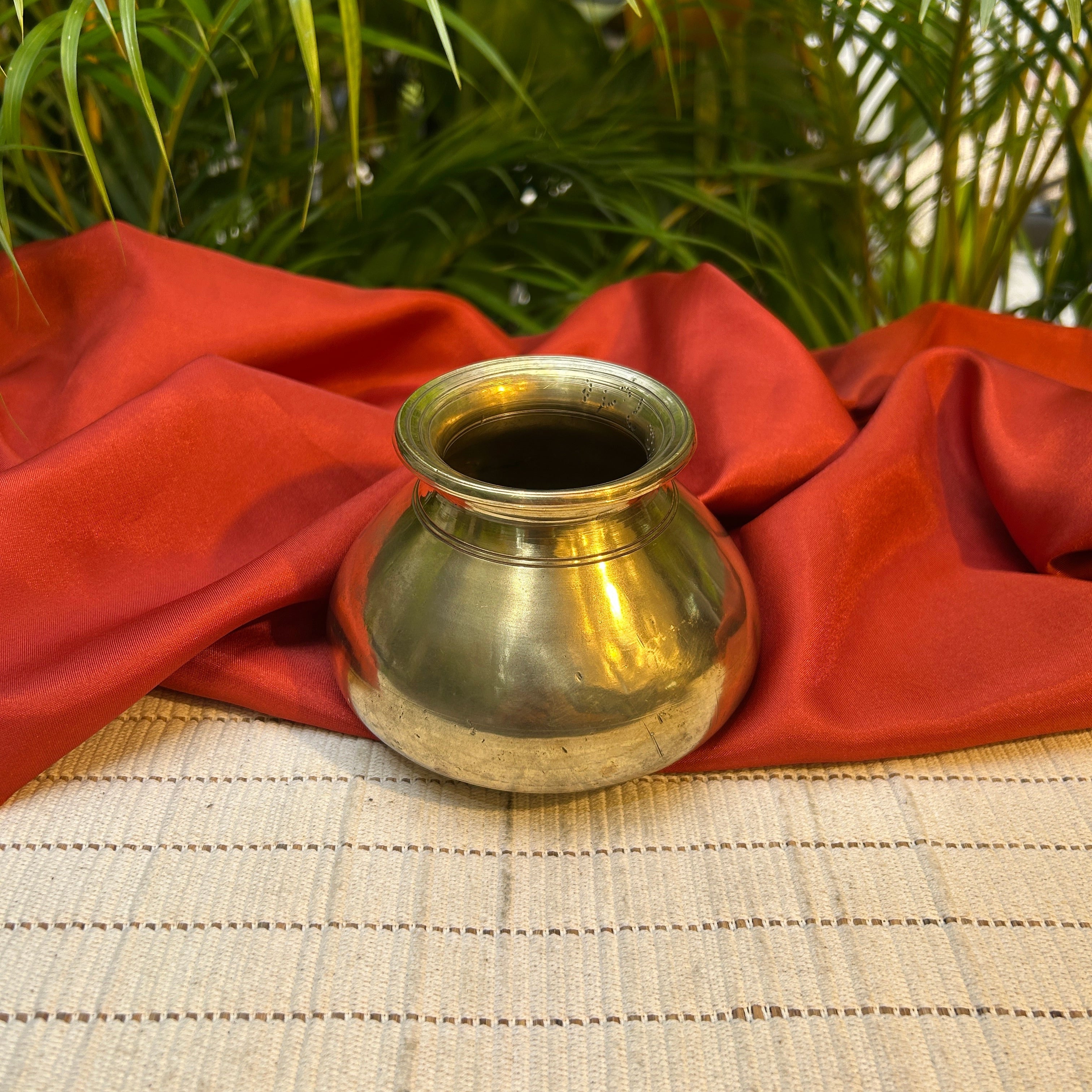 Handcrafted Elegant Vintage Brass Lota - Heavy Base