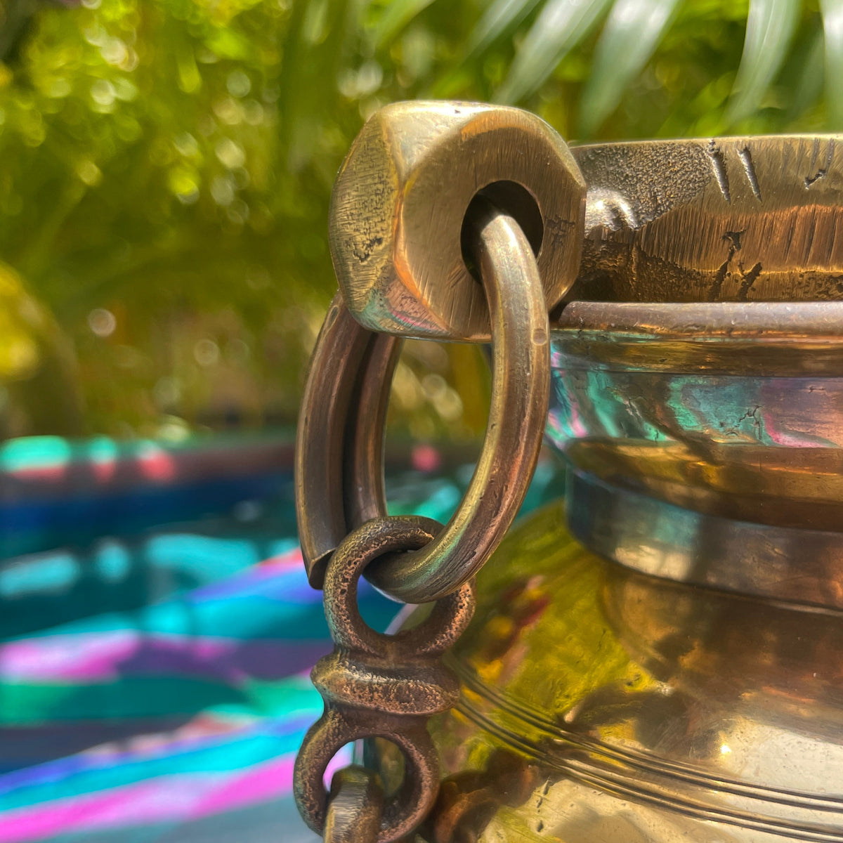 Ambi Handcrafted Elegant Vintage Brass Lota / Water Pot with Handle