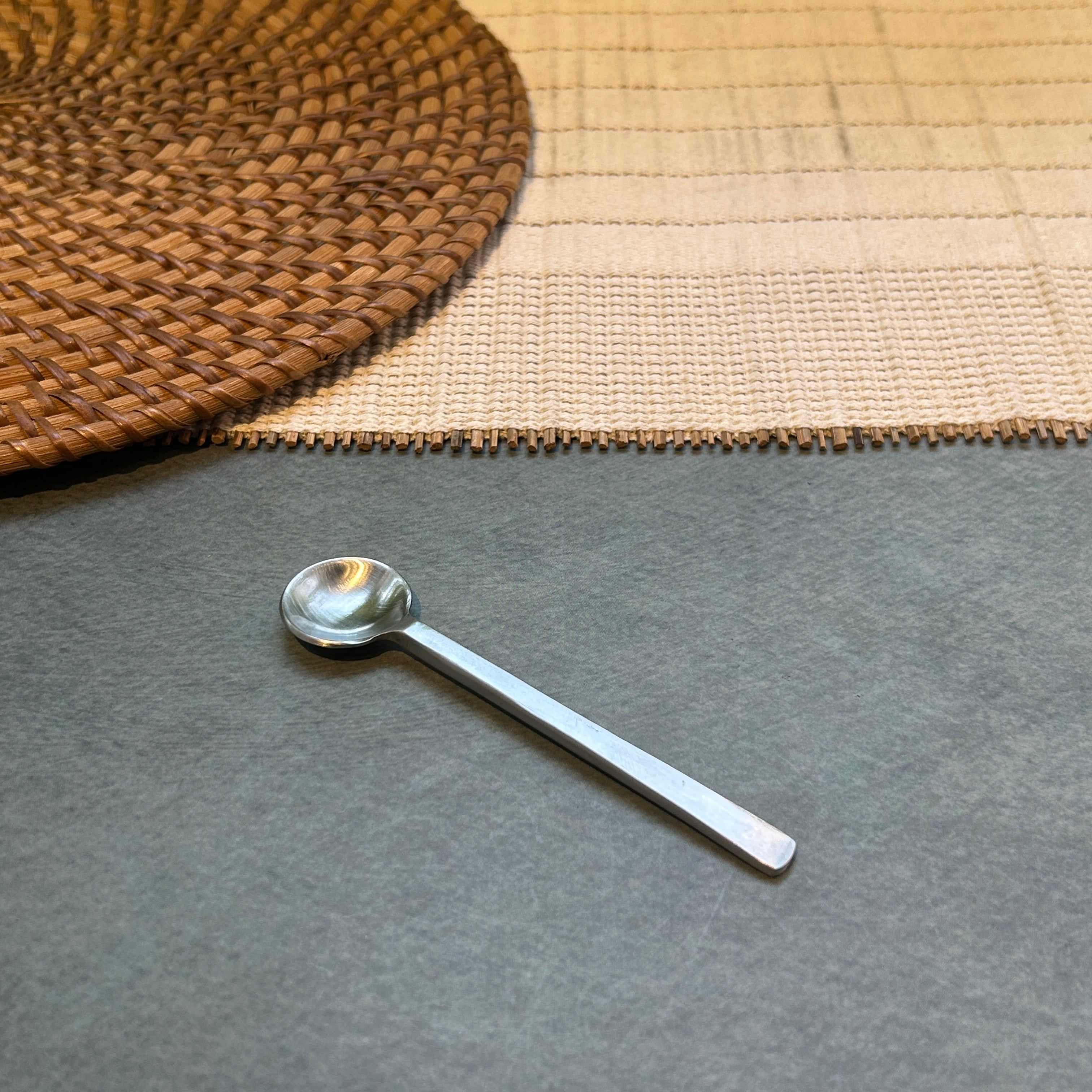 Ambi Pure Brass Flat-Stem design Tea and Coffee Spoon | Multipurpose Spoon |