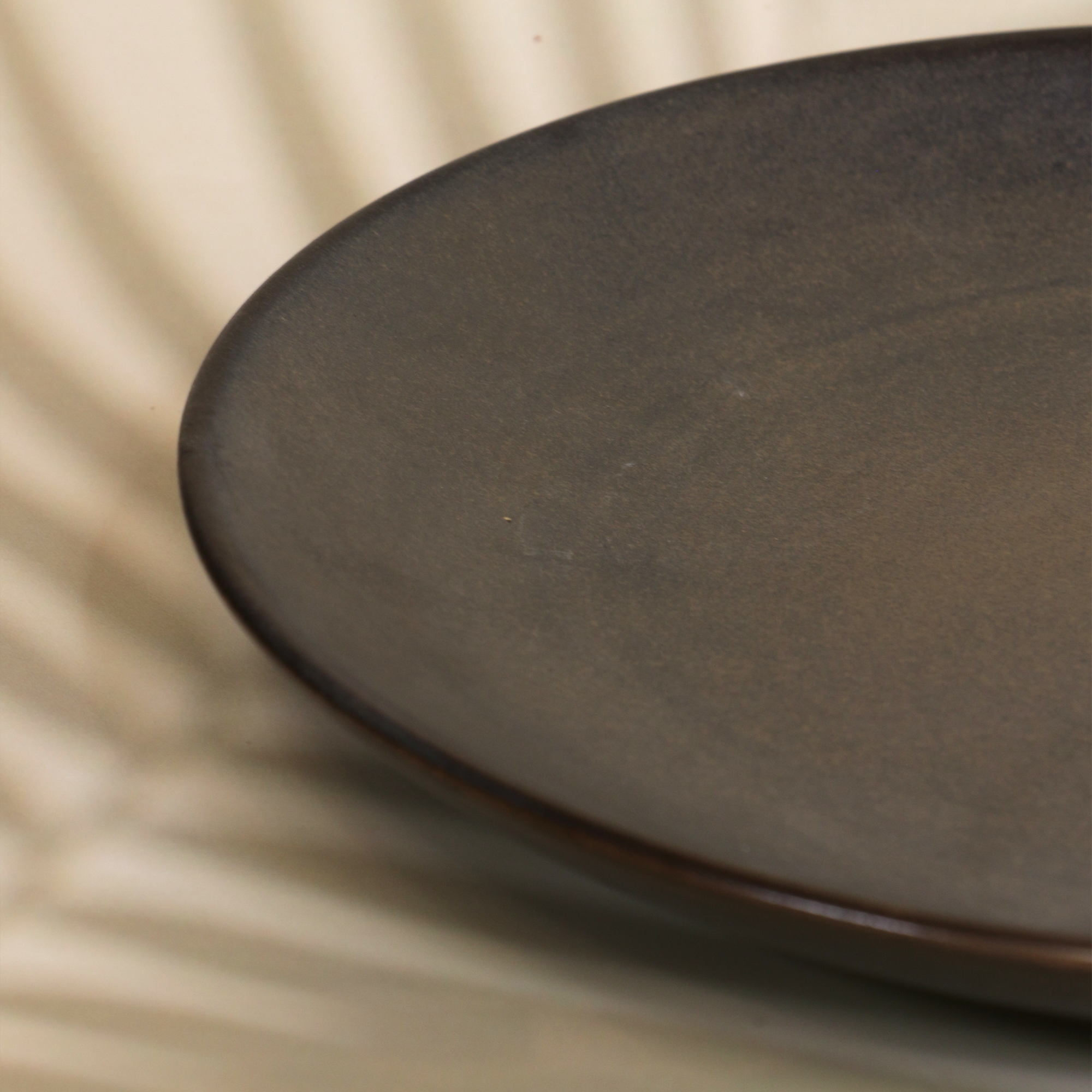 Ambi Stoneware Charcoal Black Dinner Plate 11 inches